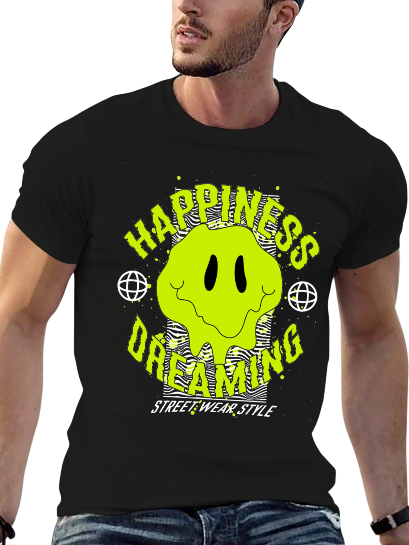 Happiness Dreaming Graphic Tee - Streetwear Style