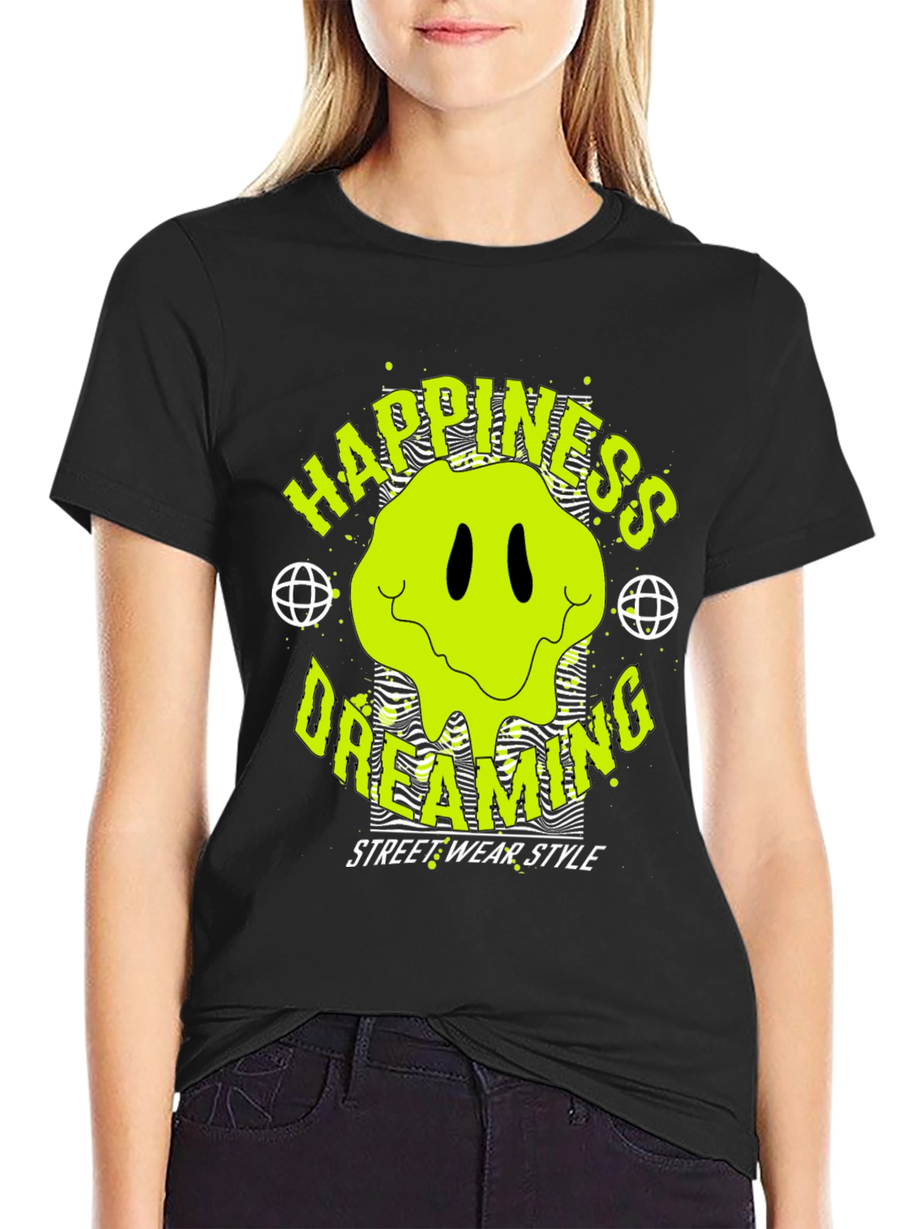 Happiness Dreaming Graphic Tee - Streetwear Style