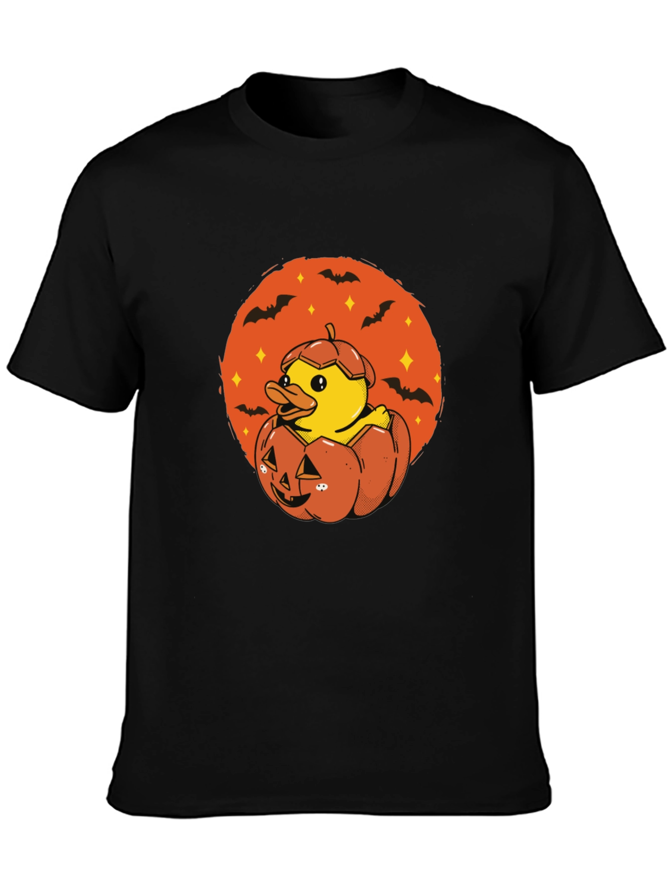 Duck in Pumpkin Halloween T-Shirt