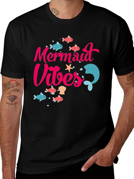 Mermaid Vibes Graphic Tee - Fun Summer T-Shirt