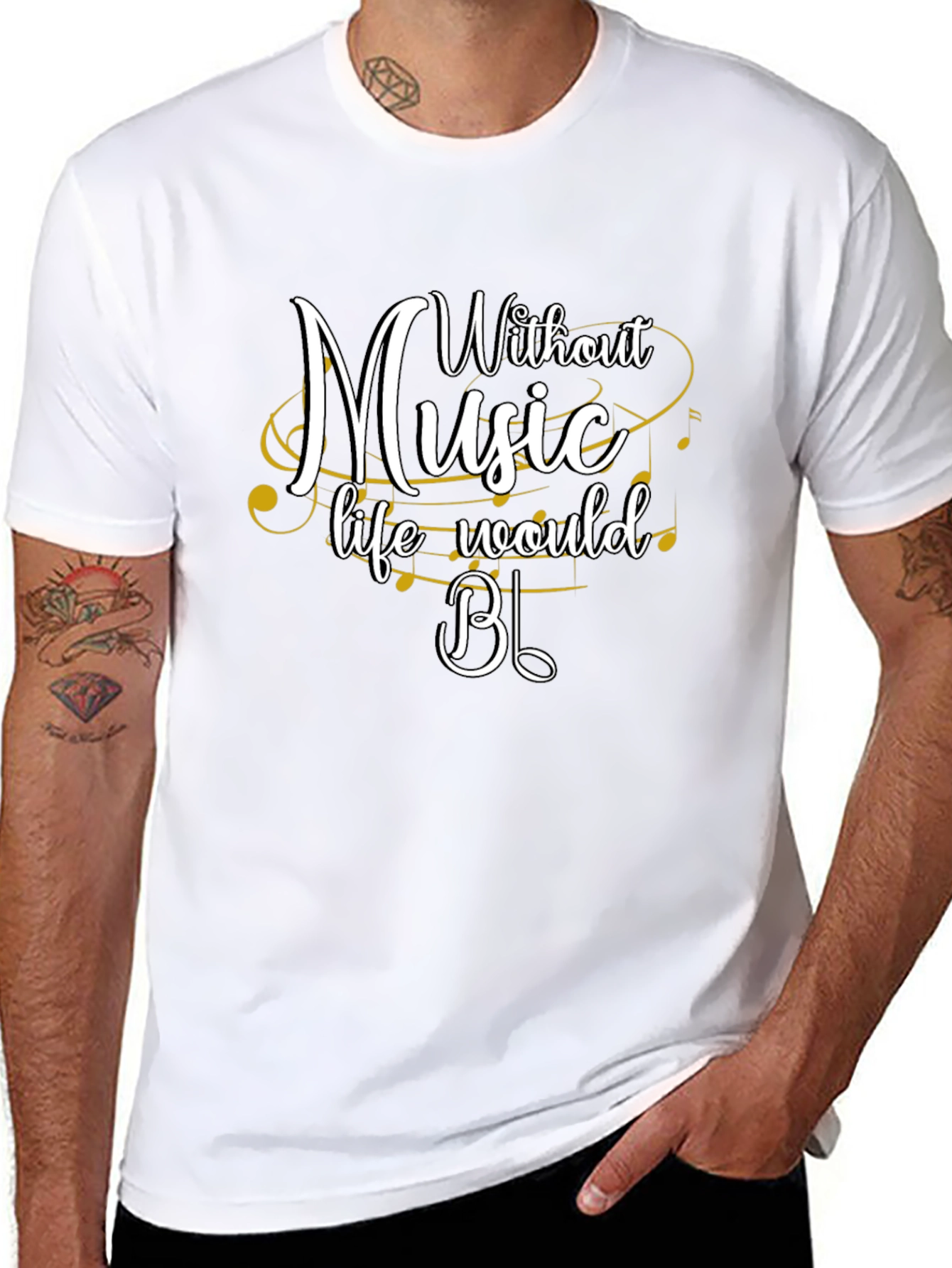 Music Lover T-Shirt - Life Would B Flat