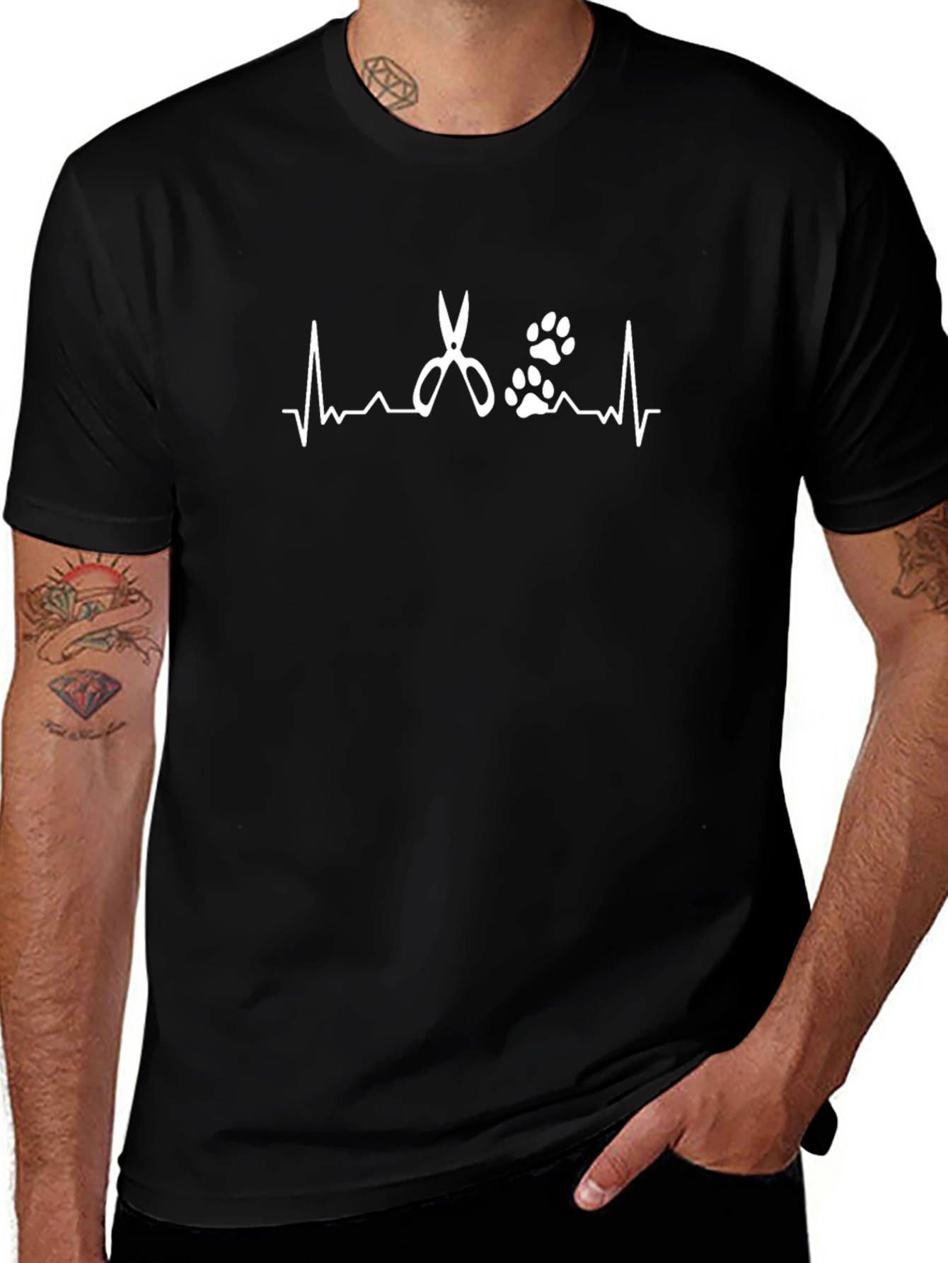Grooming Heartbeat T-Shirt: Pet Lover Tee