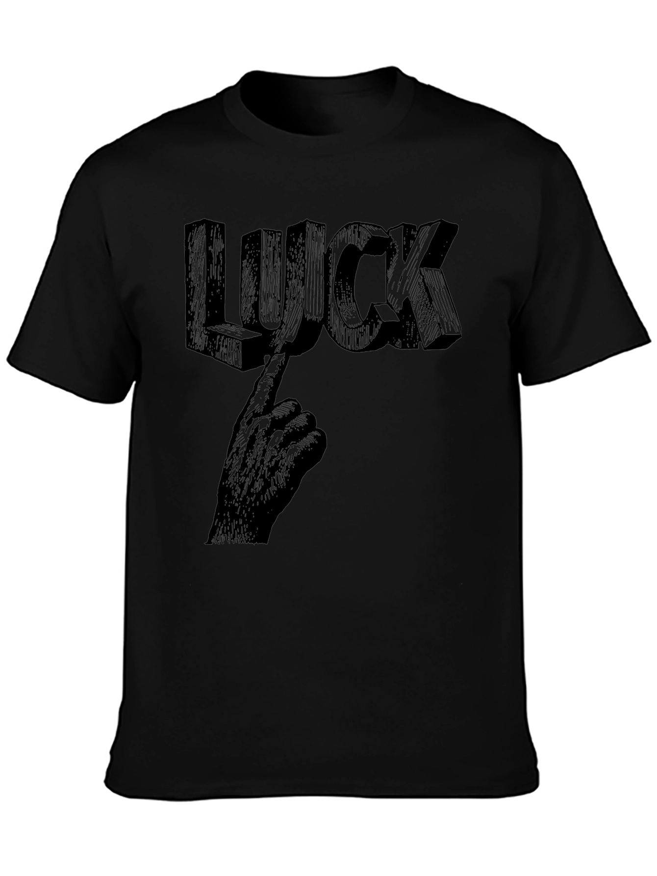 Lucky Graphic Tee - Unisex Black T-Shirt