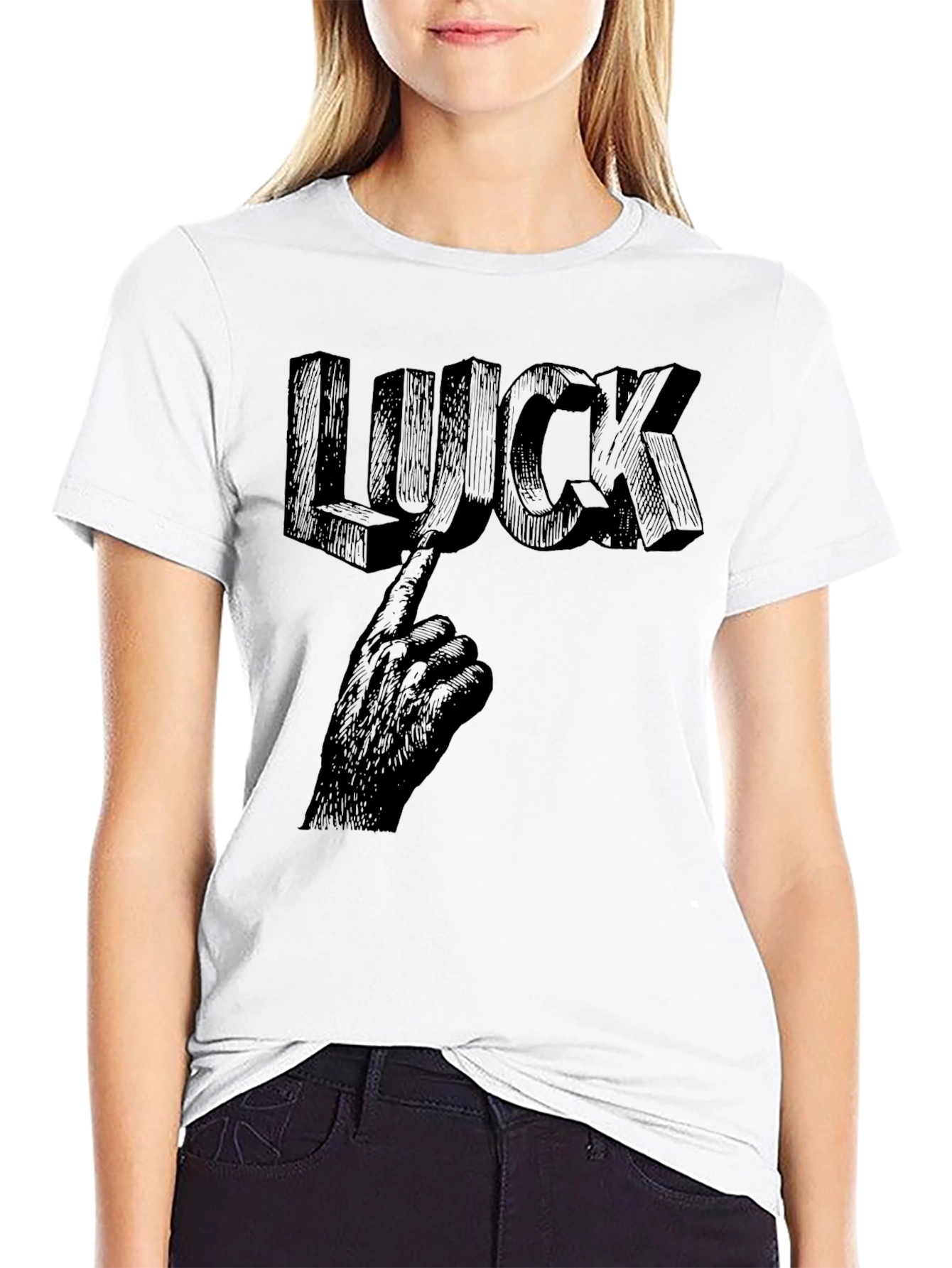 Lucky Graphic Tee - Unisex Black T-Shirt