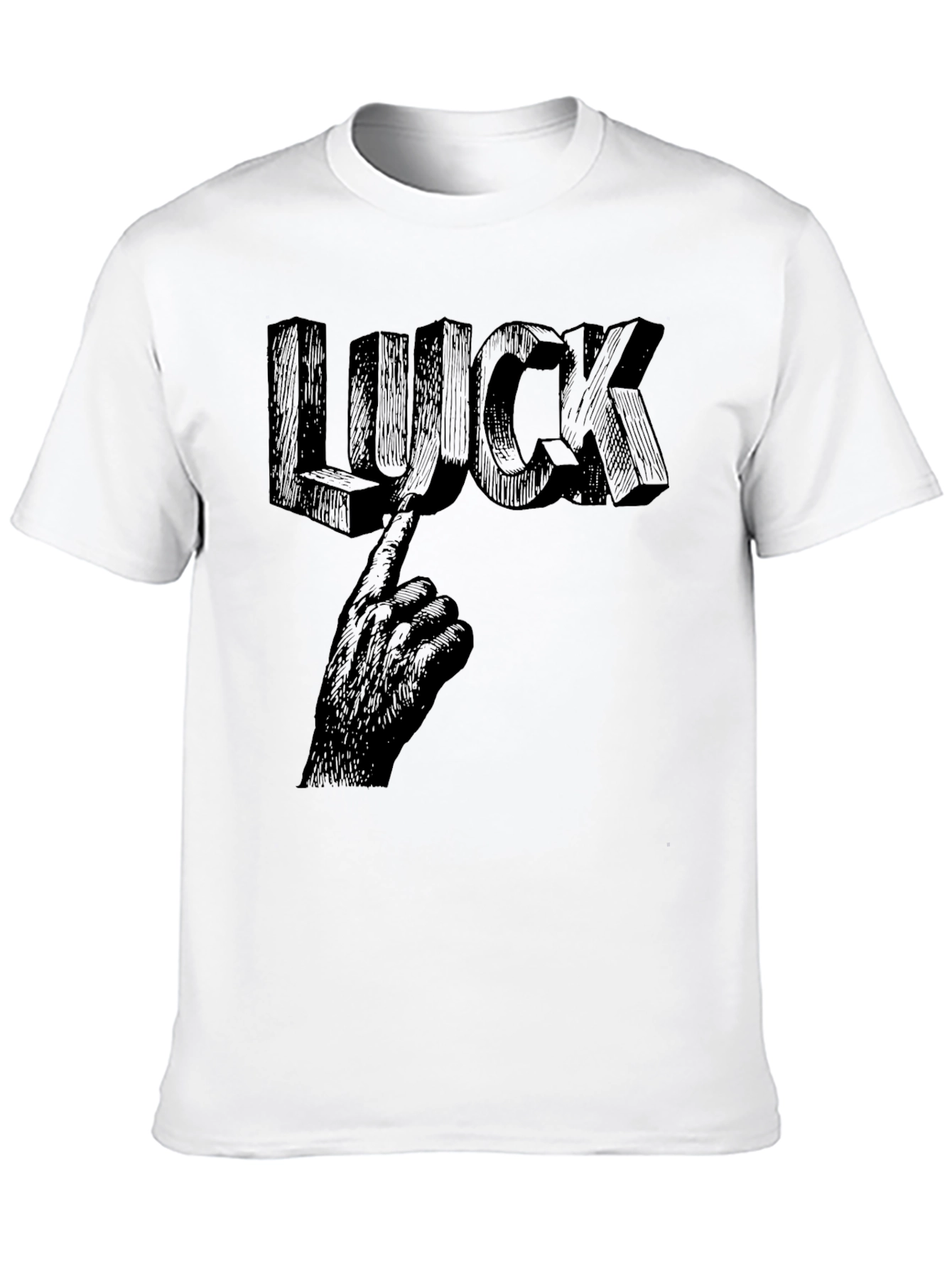Lucky Graphic Tee - Unisex Black T-Shirt