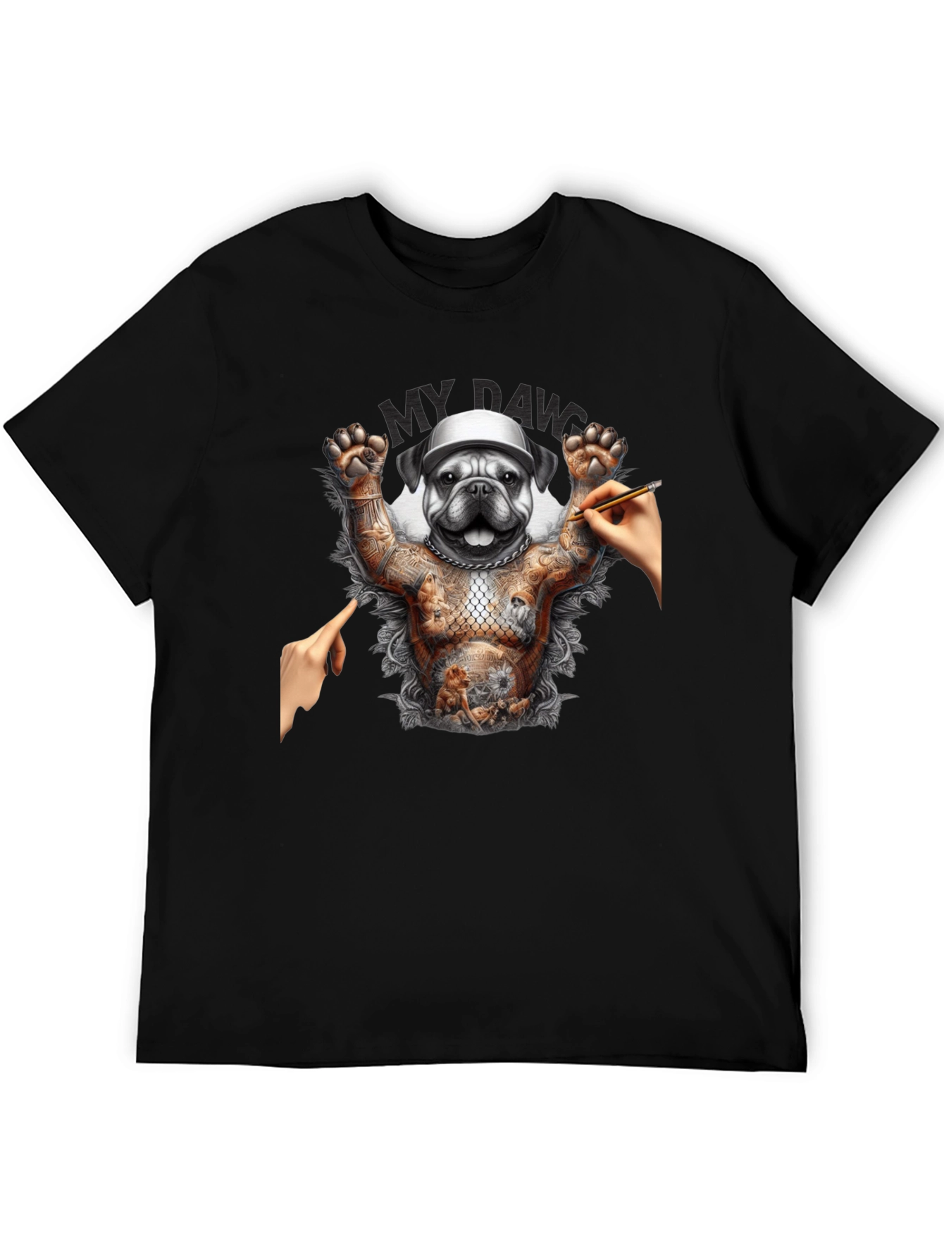 Tattooed Bulldog Graphic Tee