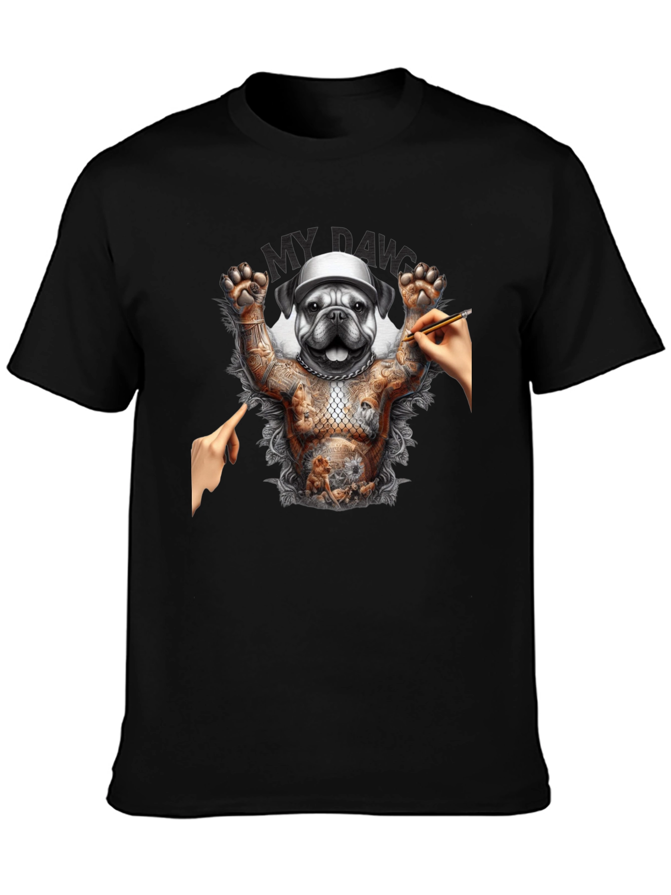 Tattooed Bulldog Graphic Tee