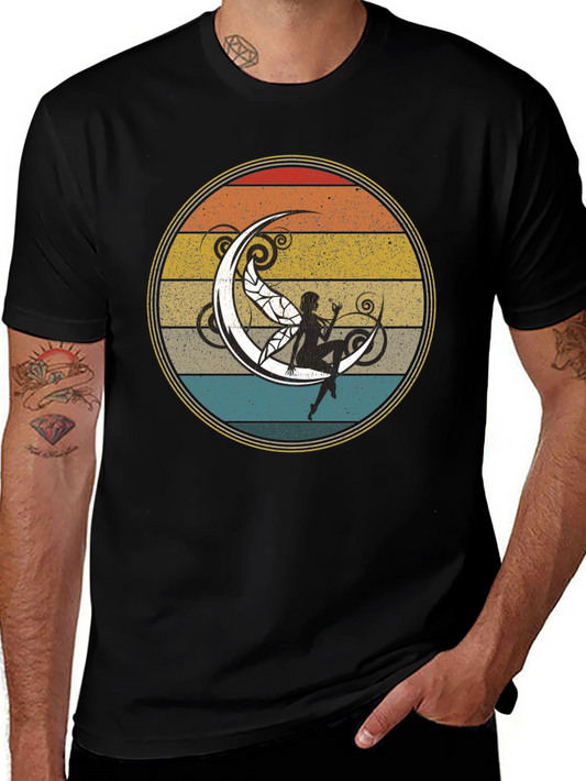 Retro Fairy Moon T-Shirt - Vintage Style Graphic Tee