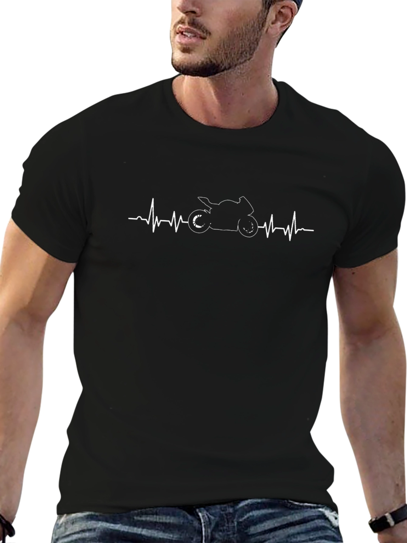 Motorcycle Heartbeat T-Shirt - Riders Passion