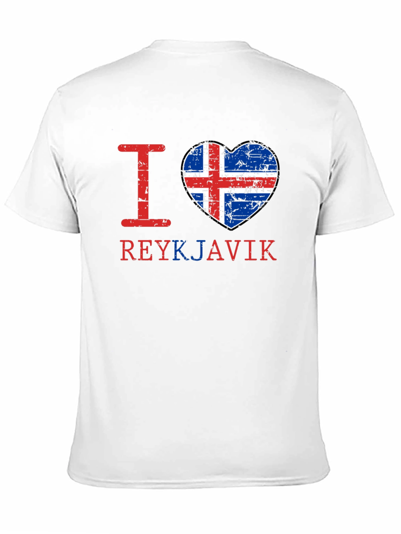 I Love Reykjavik Iceland Flag Heart T-Shirt