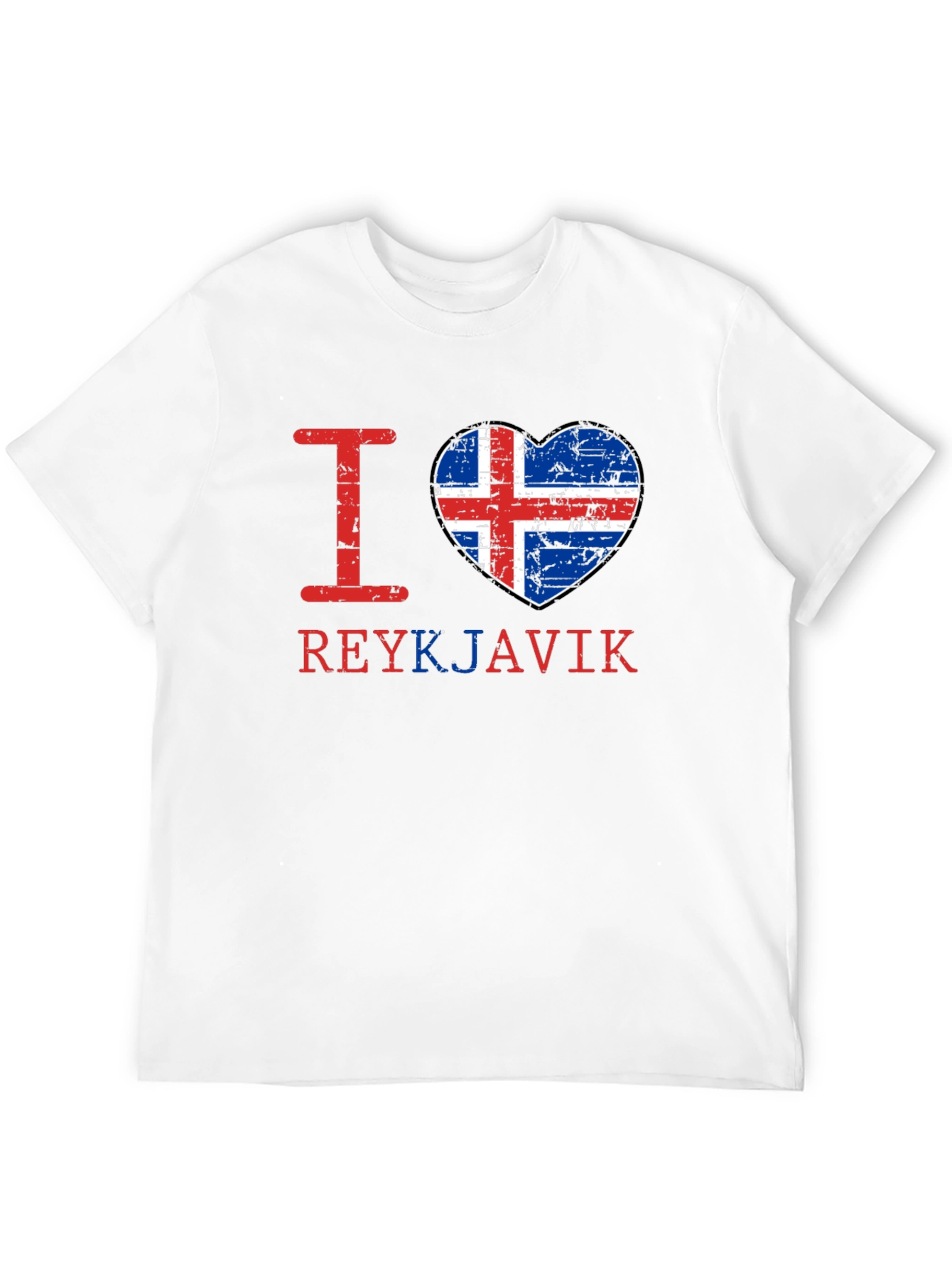 I Love Reykjavik Iceland Flag Heart T-Shirt