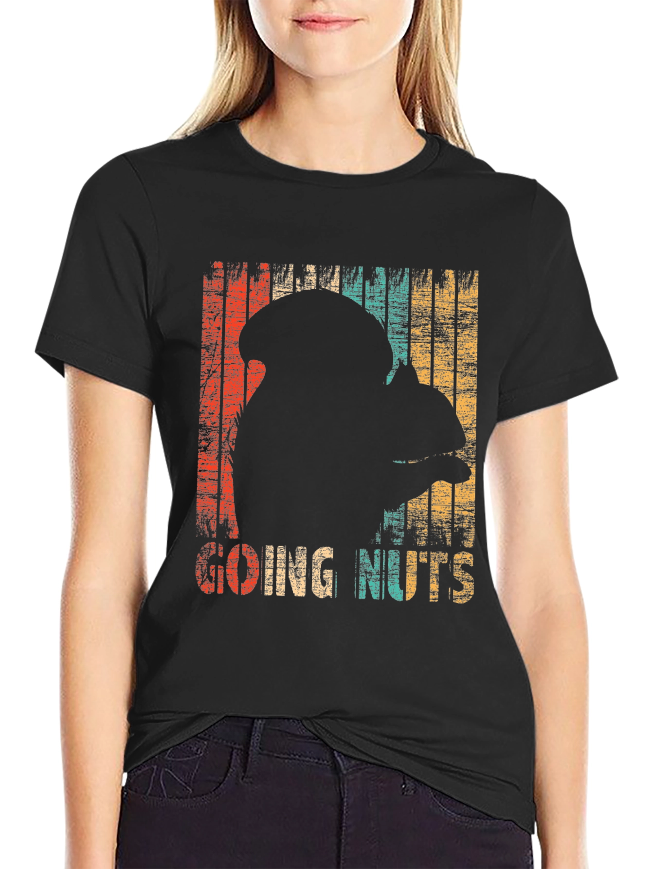 Going Nuts T-Shirt - Retro Squirrel Design
