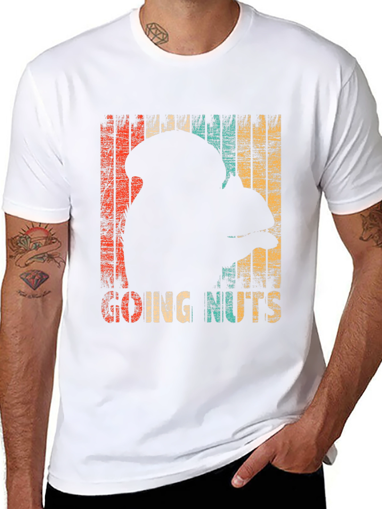 Going Nuts T-Shirt - Retro Squirrel Design
