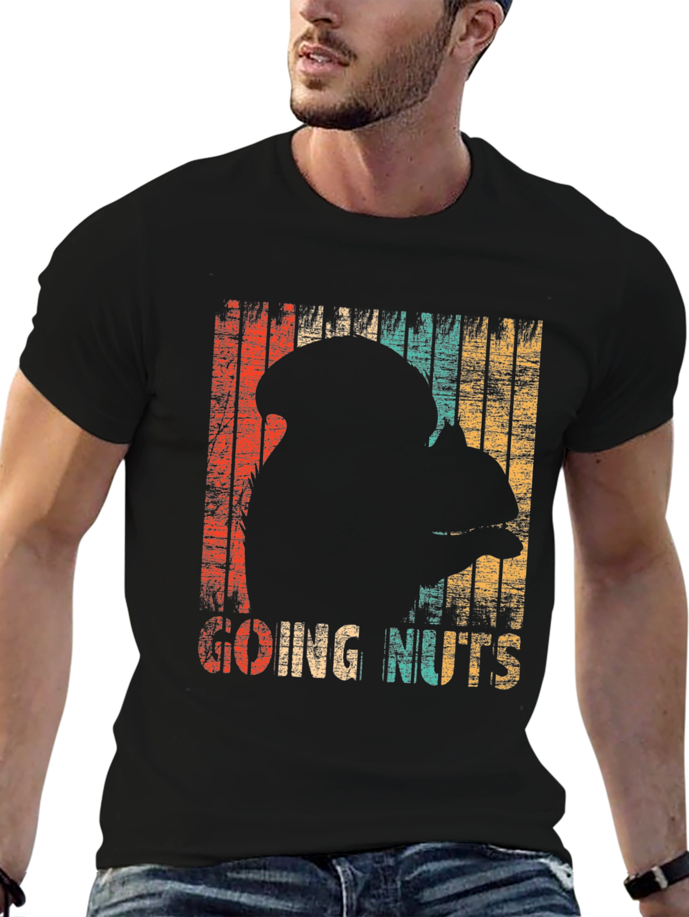 Going Nuts T-Shirt - Retro Squirrel Design