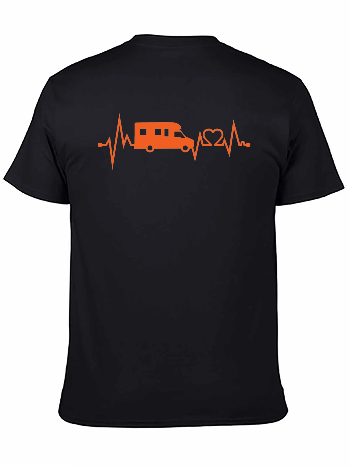 RV Heartbeat Graphic T-Shirt - Black