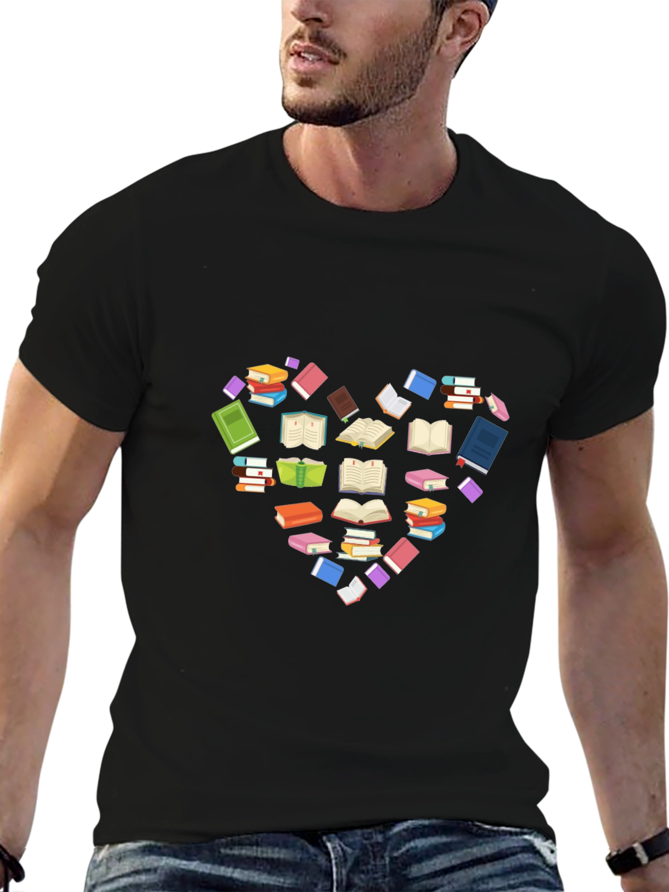 Book Lover Heart T-Shirt