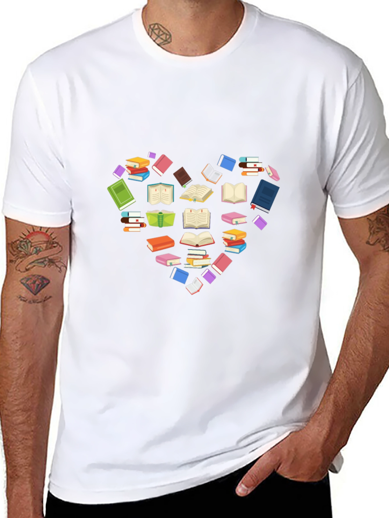 Book Lover Heart T-Shirt
