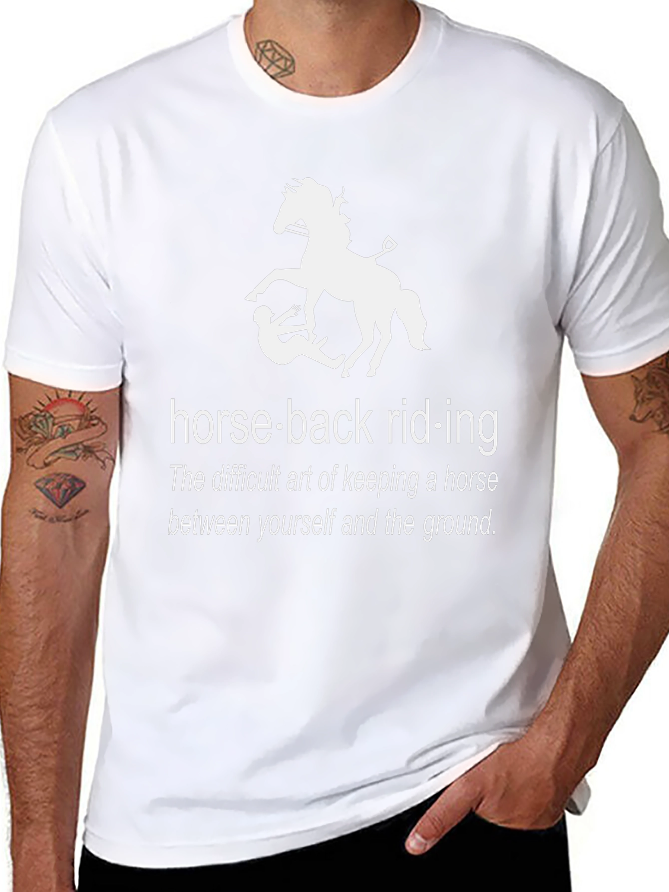 Humorous Horseback Riding Graphic Tee