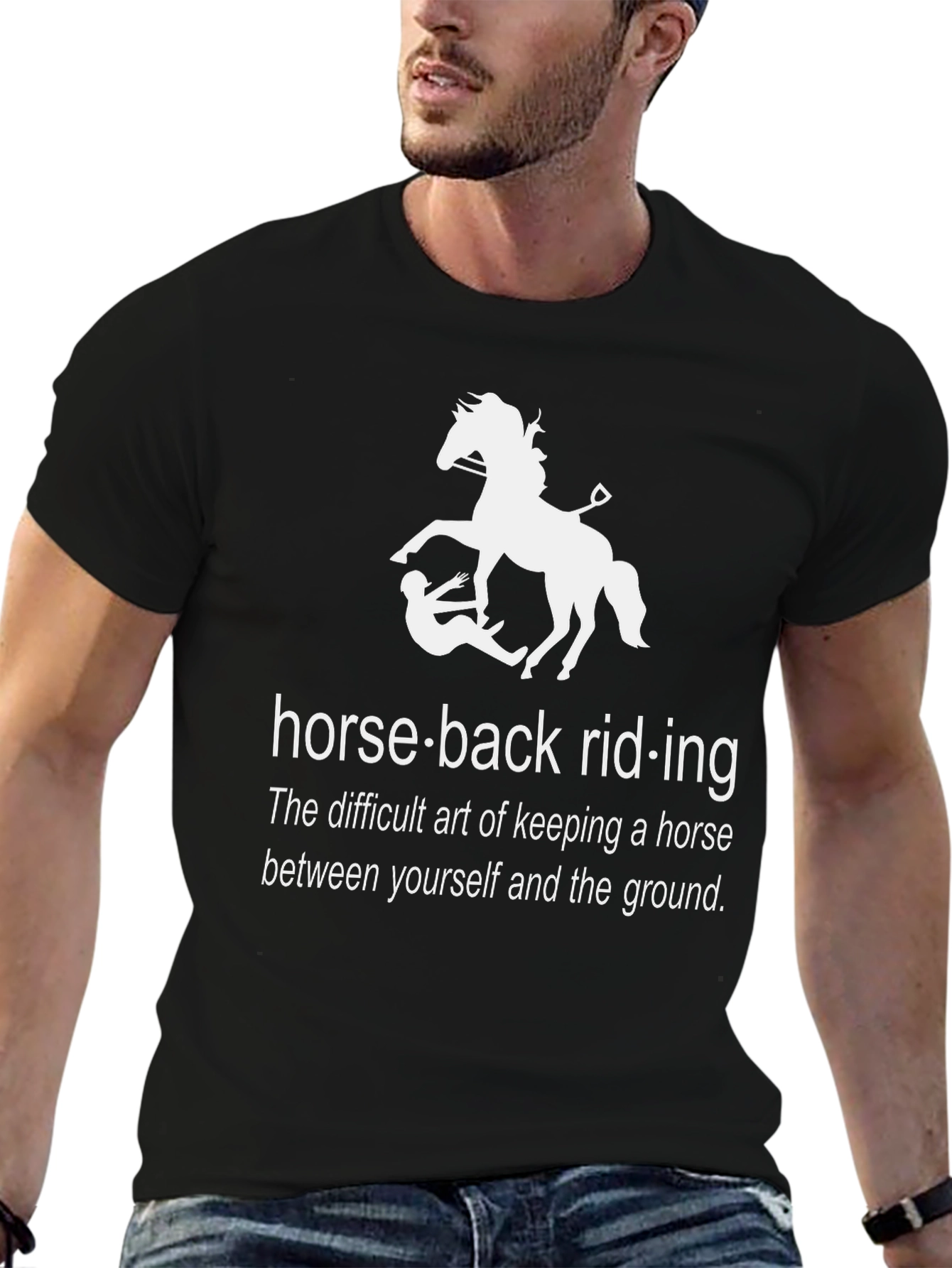 Humorous Horseback Riding Graphic Tee