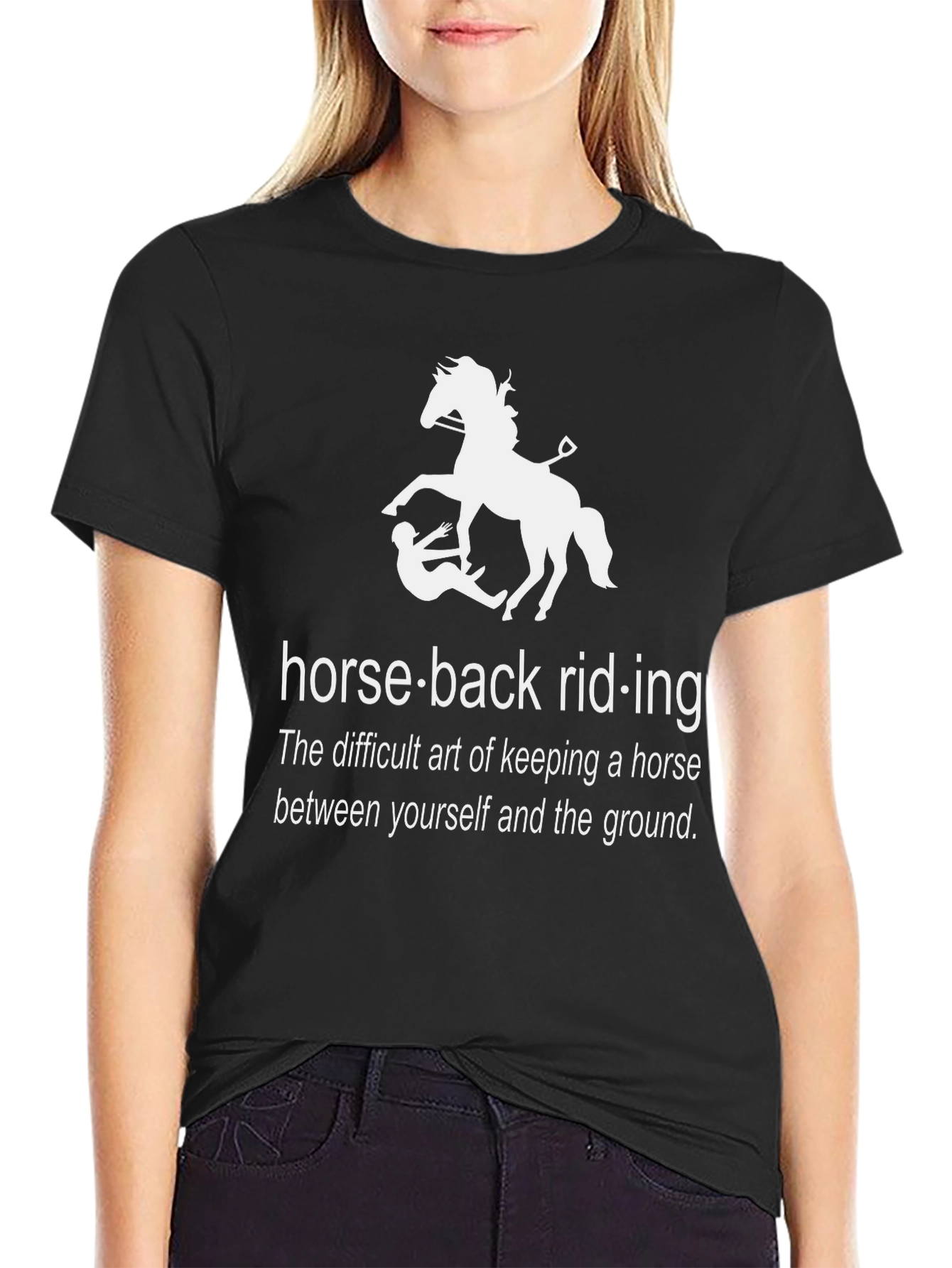 Humorous Horseback Riding Graphic Tee