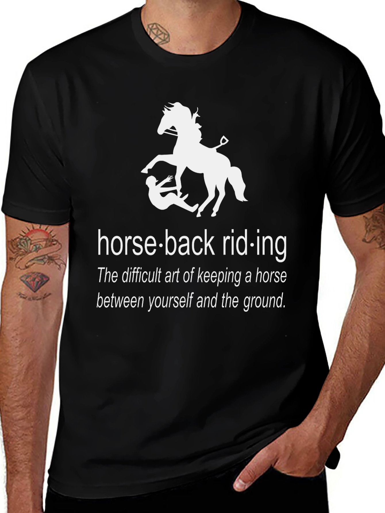 Humorous Horseback Riding Graphic Tee