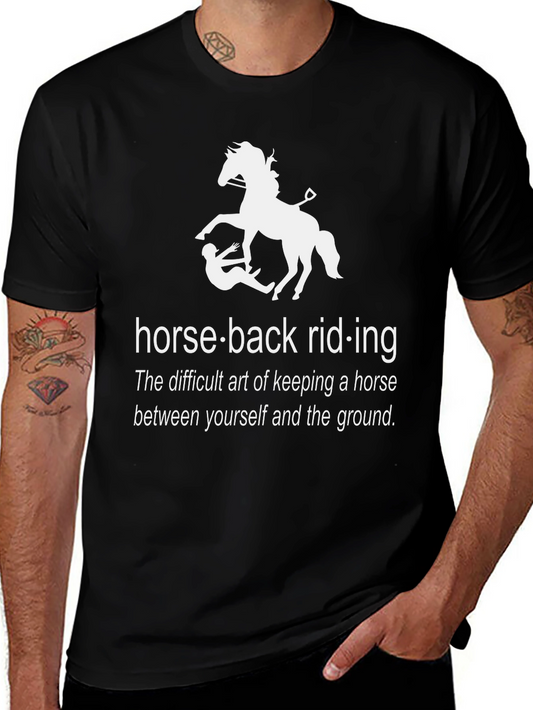 Humorous Horseback Riding Graphic Tee