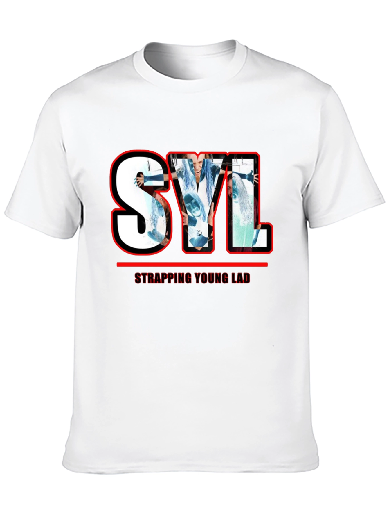 Strapping Young Lad SYL Graphic Print Black T-Shirt