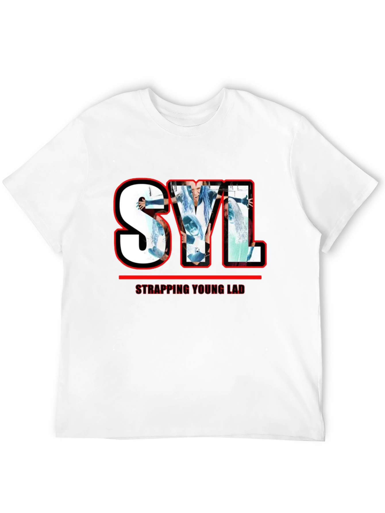 Strapping Young Lad SYL Graphic Print Black T-Shirt