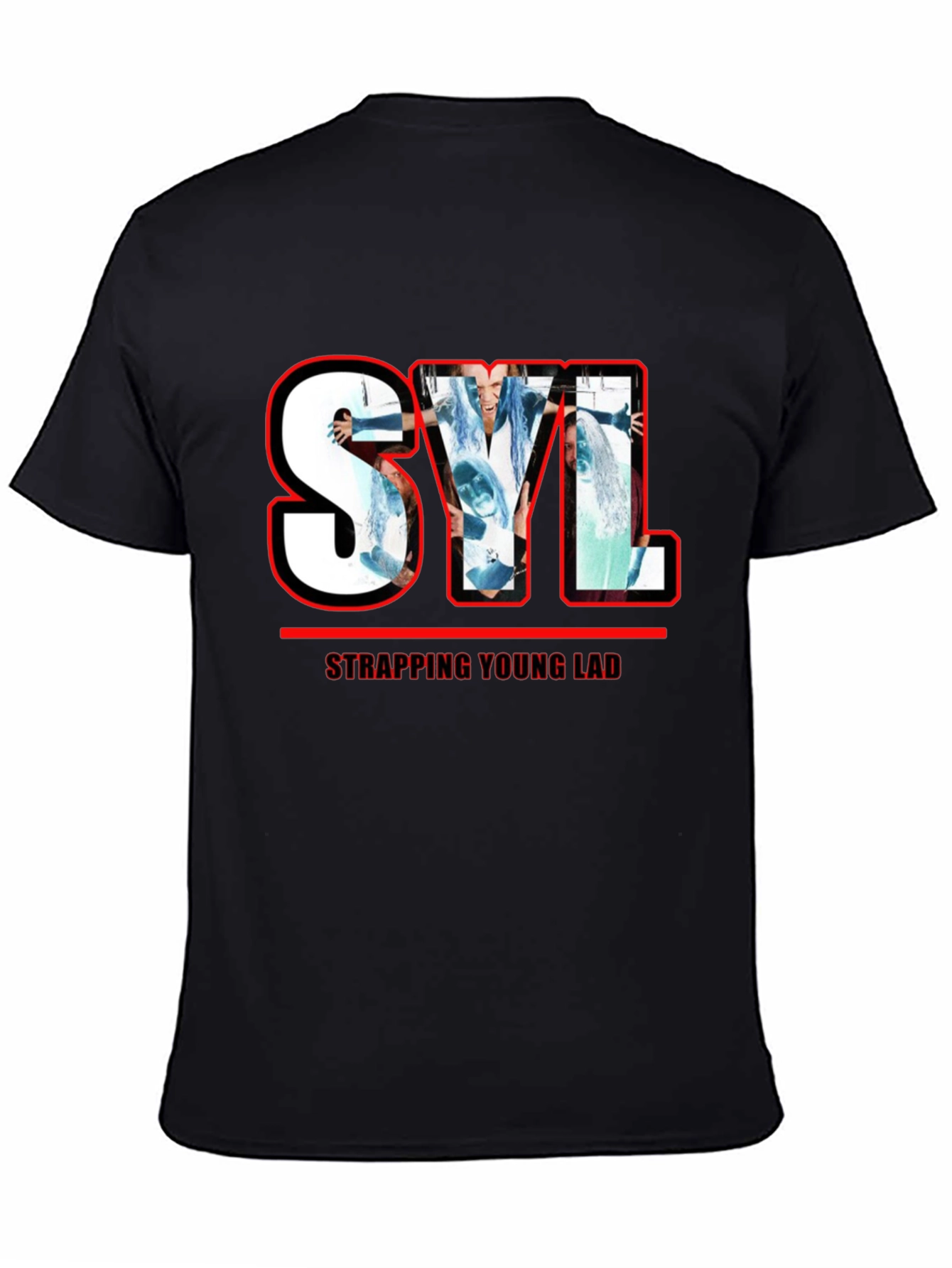 Strapping Young Lad SYL Graphic Print Black T-Shirt
