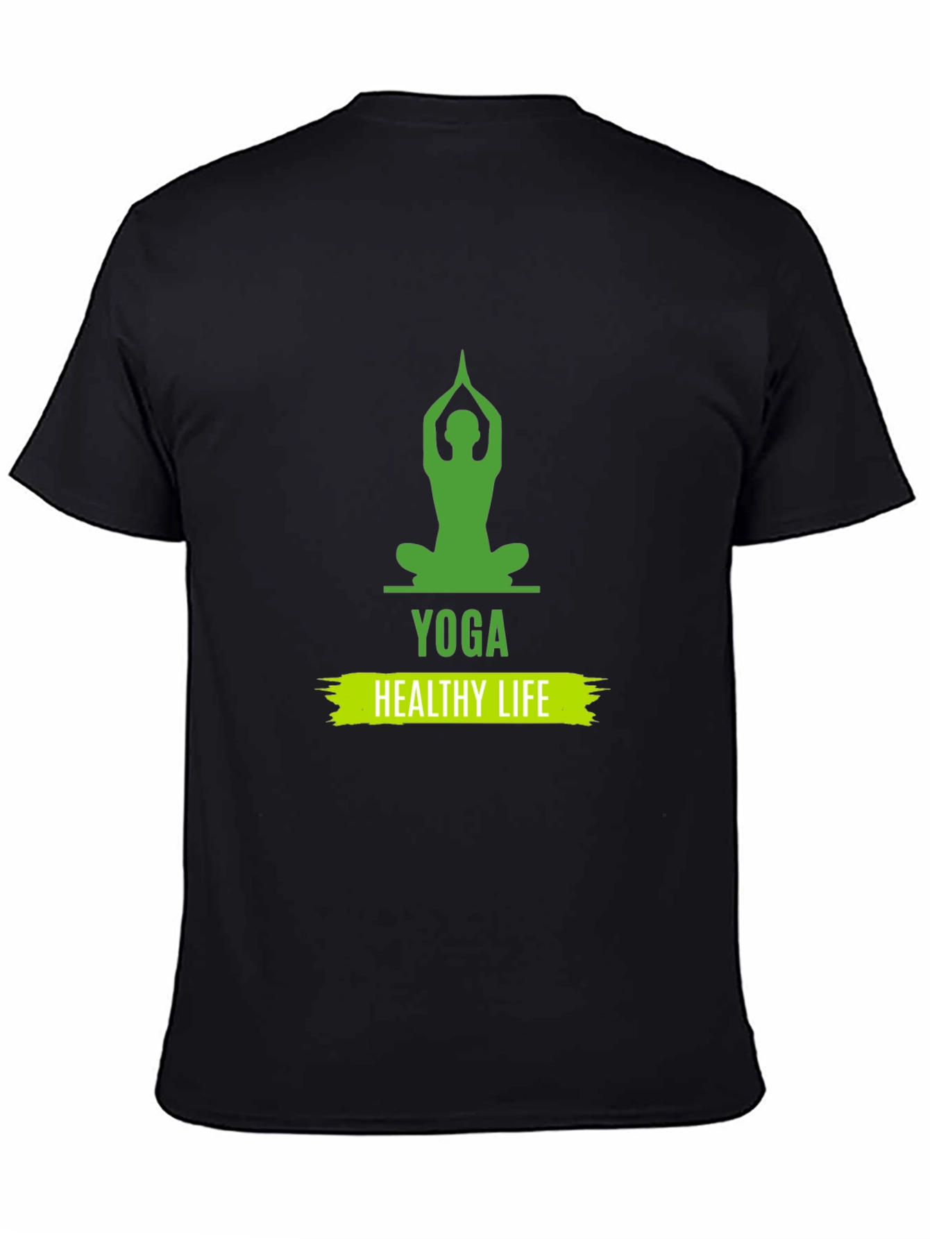 Yoga Healthy Life Graphic Tee - Unisex Black T-Shirt