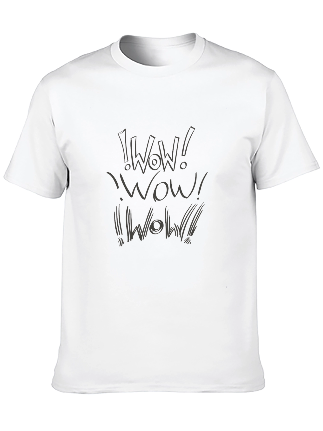 WOW! Graphic Print Black T-Shirt