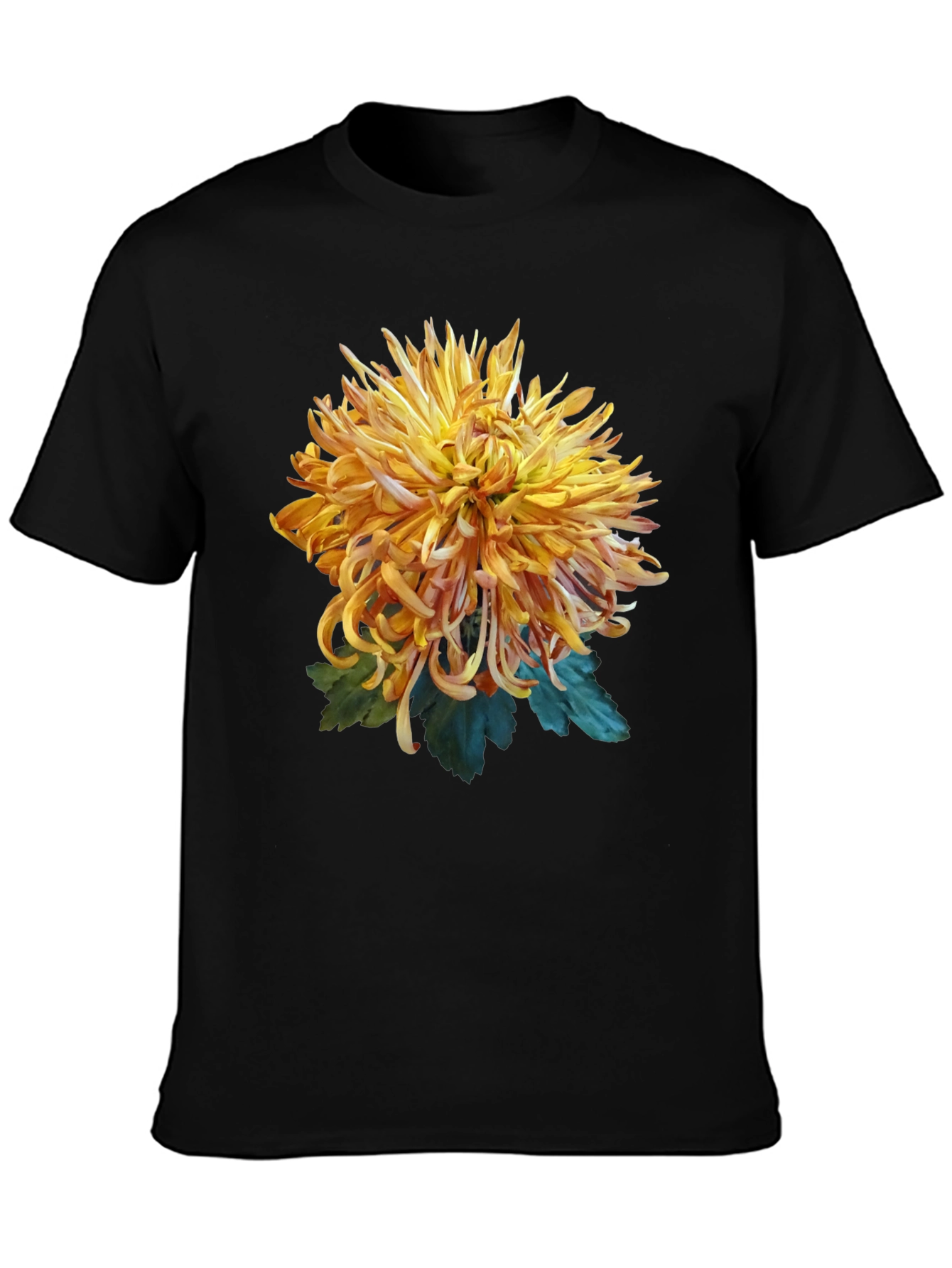 Floral Graphic Black T-Shirt