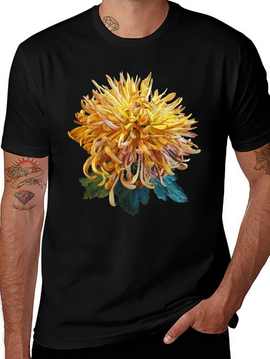 Floral Graphic Black T-Shirt