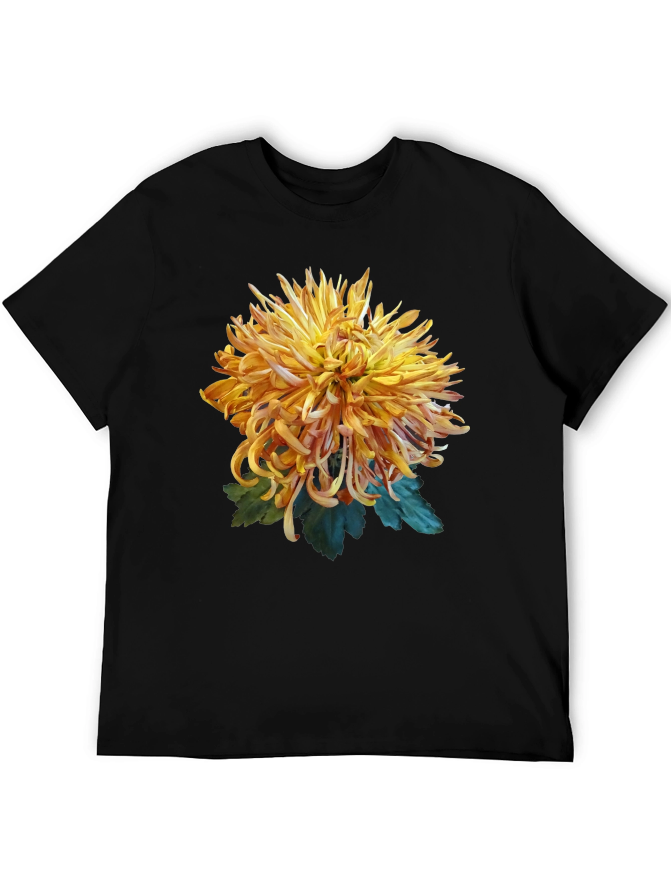 Floral Graphic Black T-Shirt