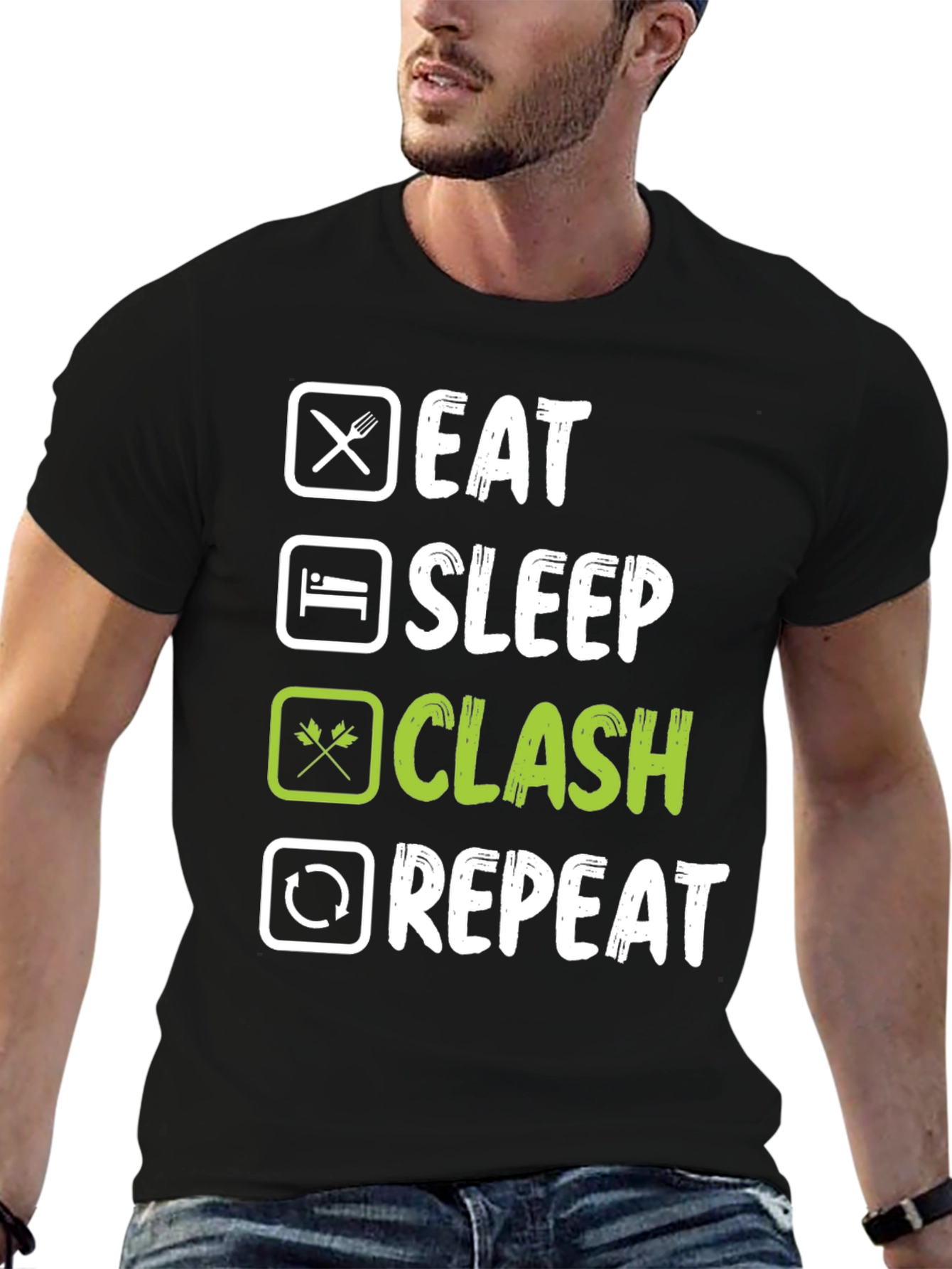 Eat Sleep Clash Repeat T-Shirt