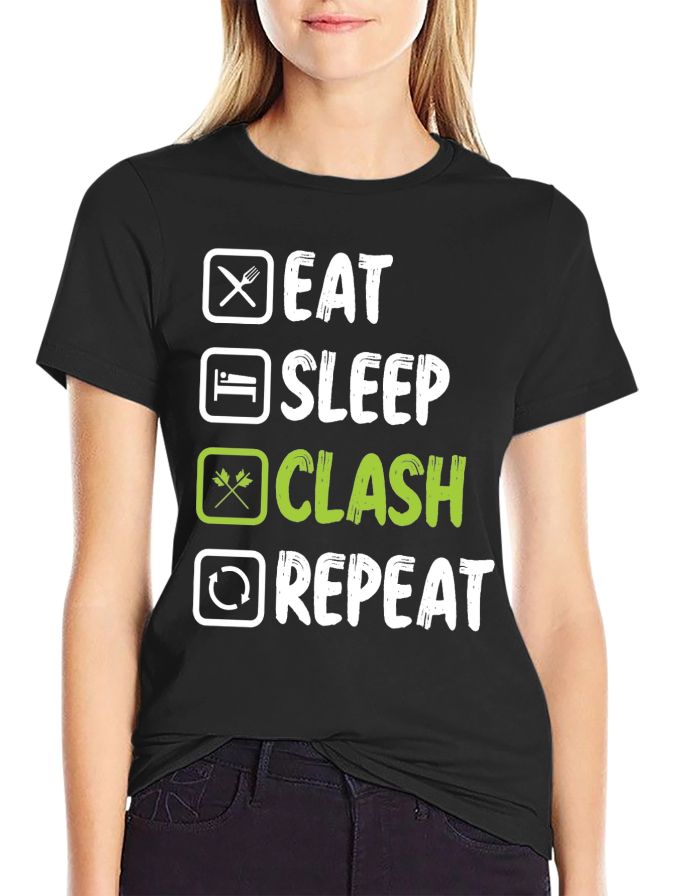 Eat Sleep Clash Repeat T-Shirt