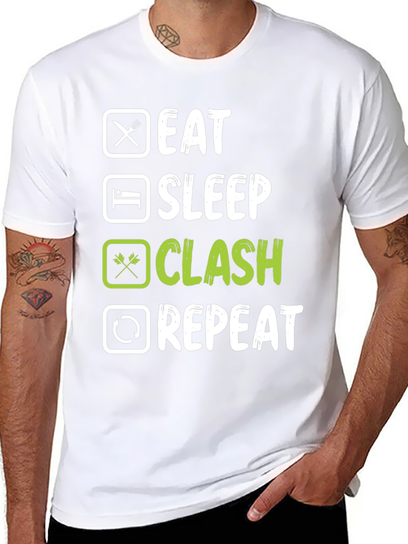 Eat Sleep Clash Repeat T-Shirt