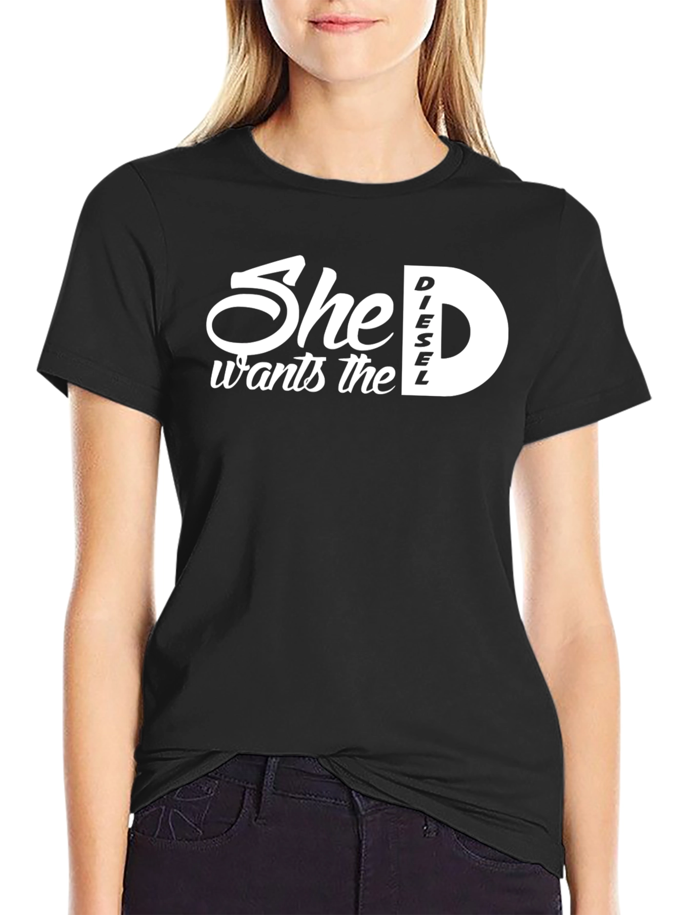She Wants the Diesel D T-Shirt - Black