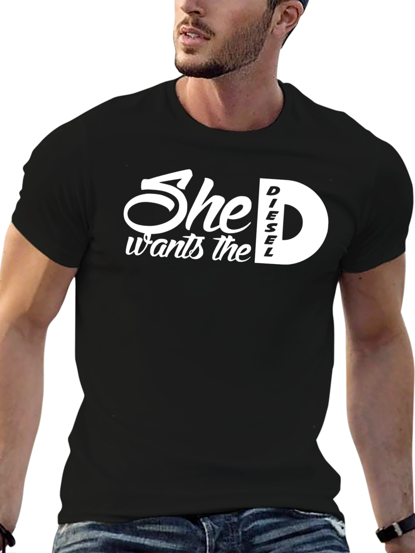 She Wants the Diesel D T-Shirt - Black