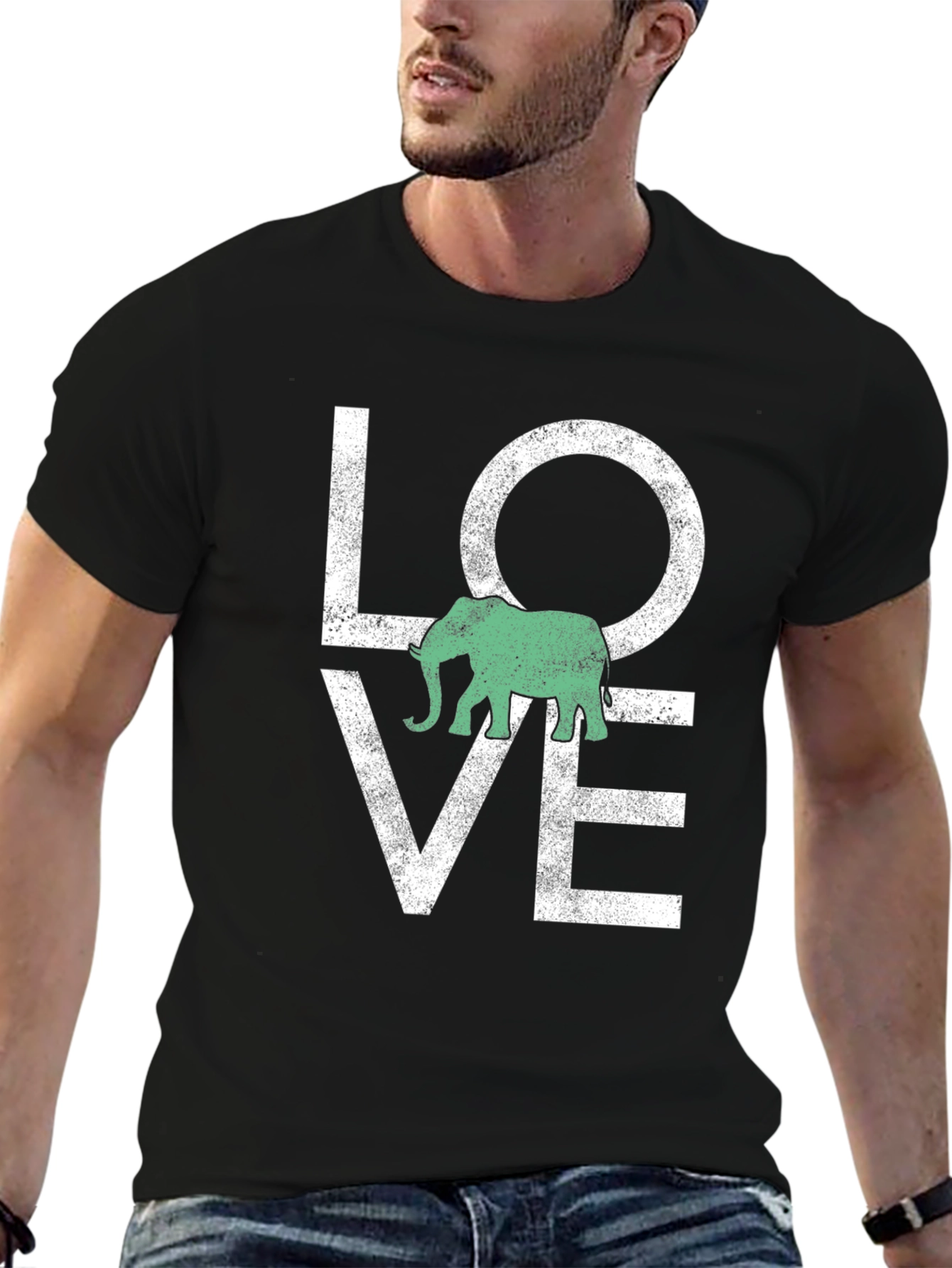 Elephant Love T-Shirt - Animal Graphic Tee