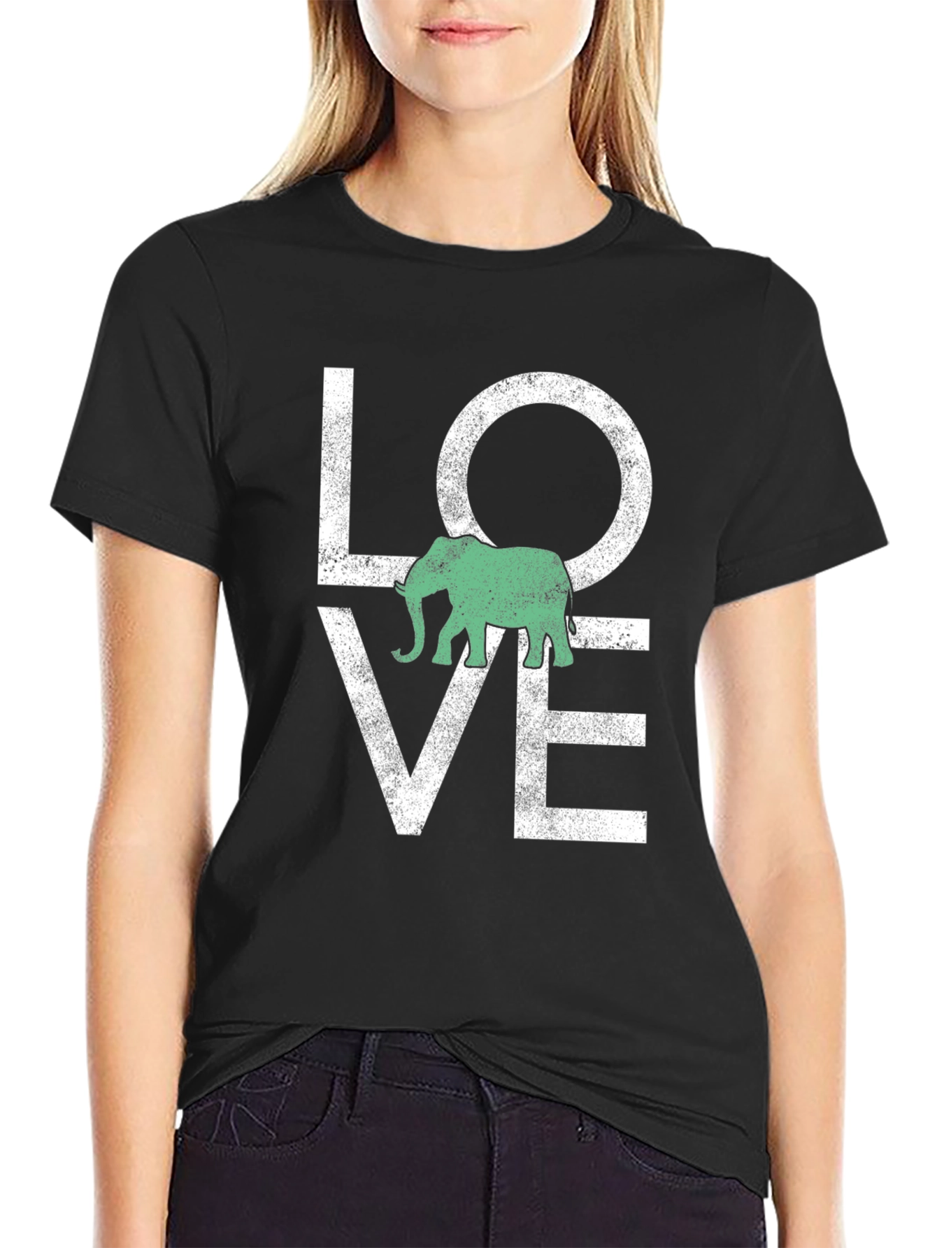 Elephant Love T-Shirt - Animal Graphic Tee