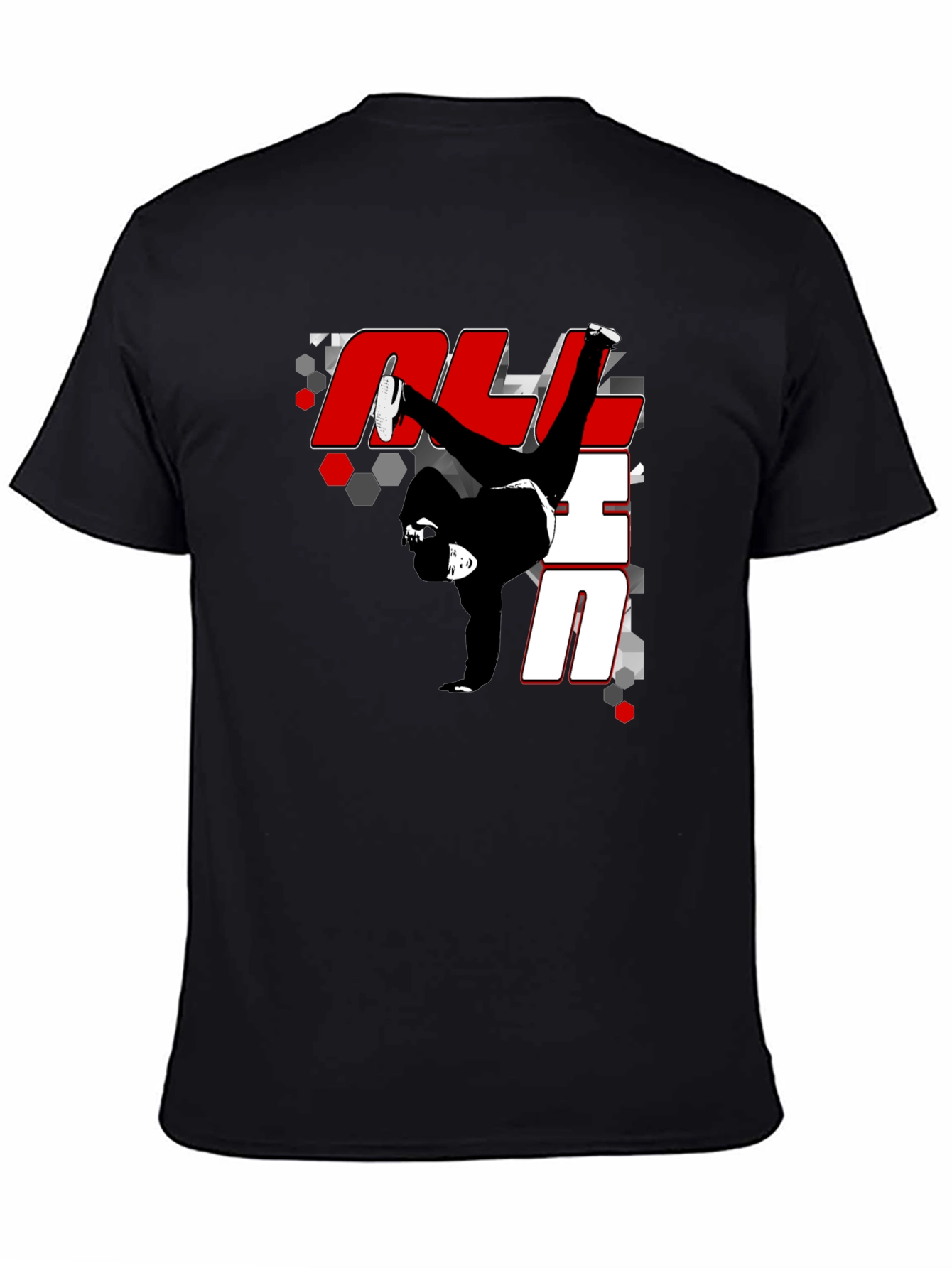 Breakdance Graphic Print Black T-Shirt