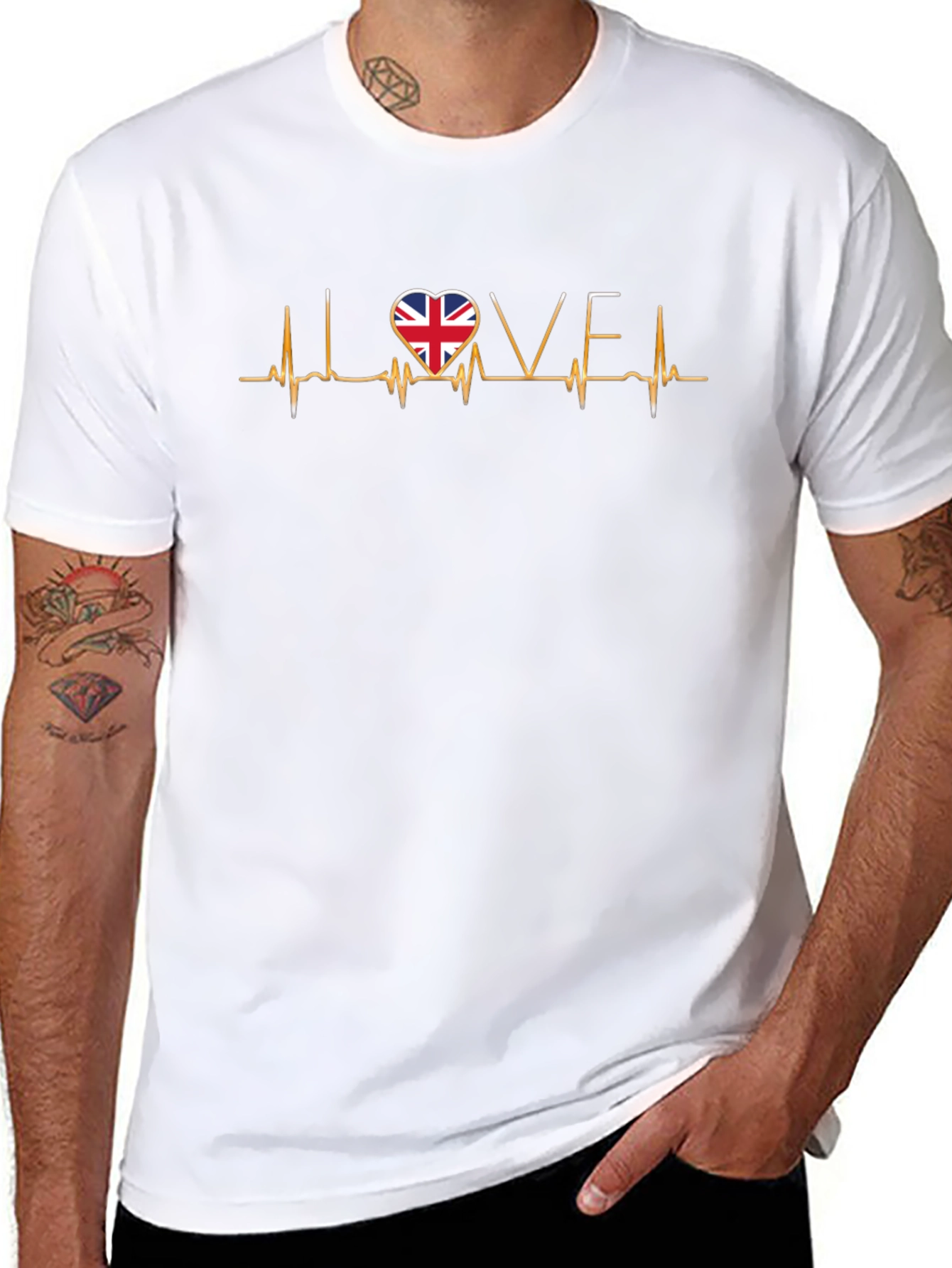 Union Jack Love Heartbeat T-Shirt