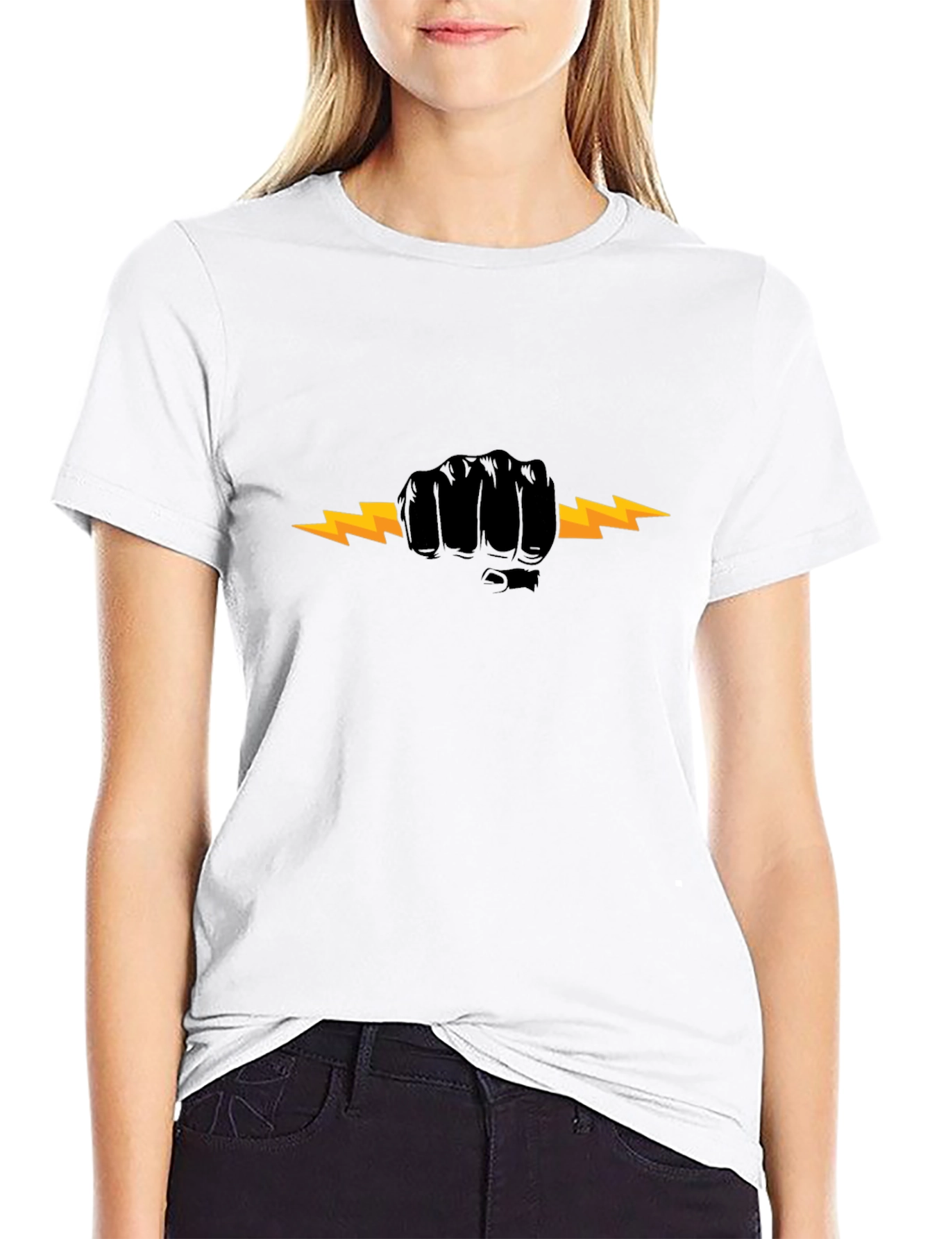 Electric Fist Black T-Shirt - Bold Graphic Tee
