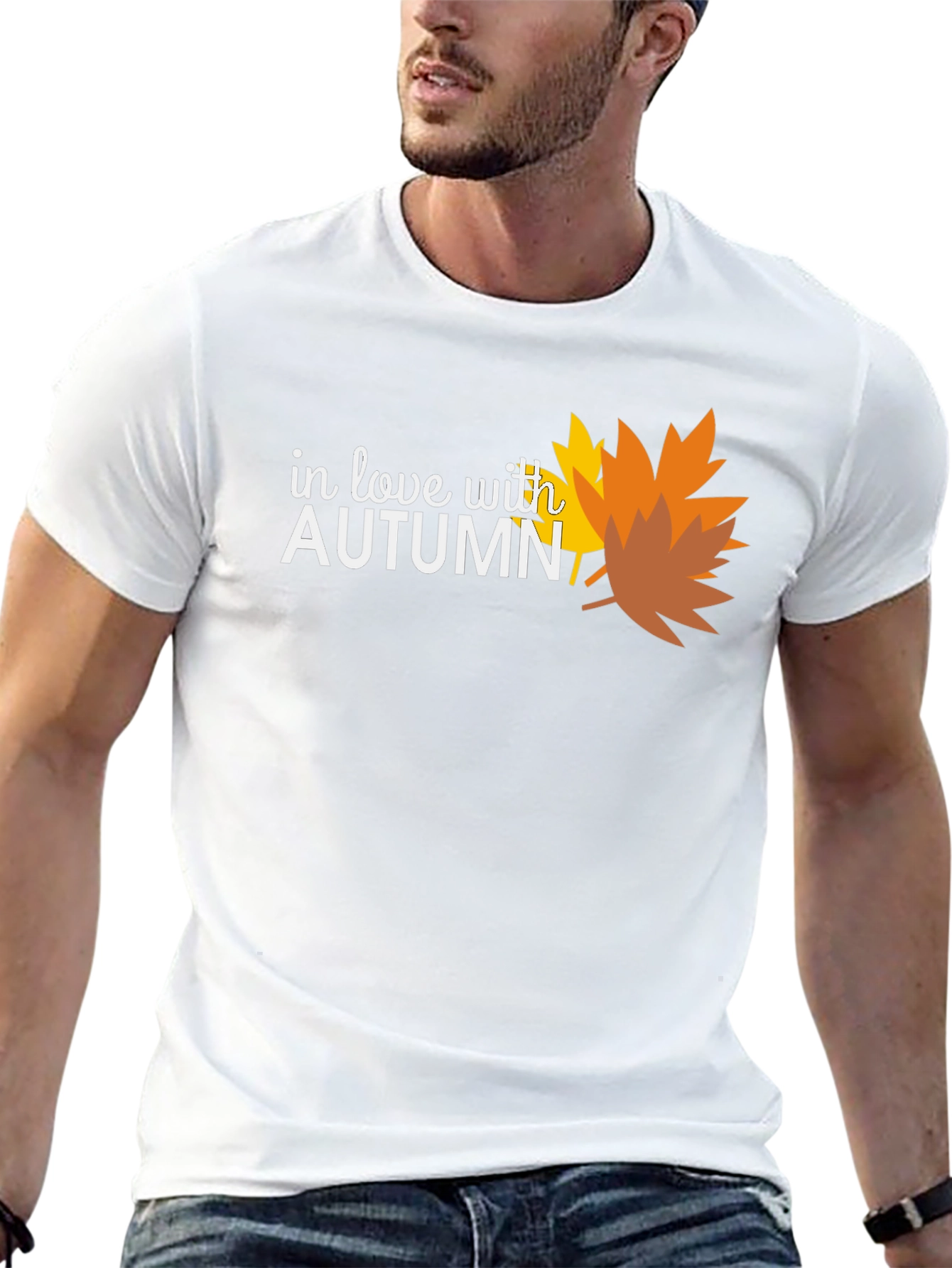 In Love With Autumn Black T-Shirt
