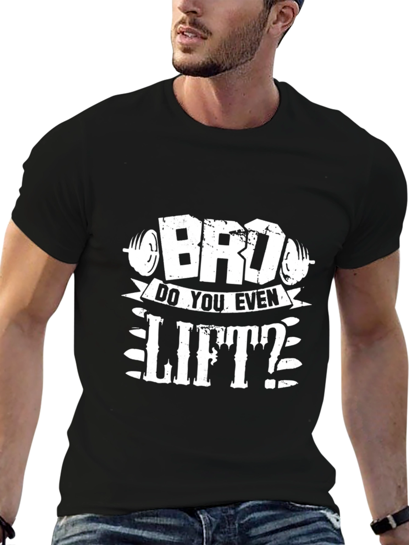 Bro Do You Even Lift? Graphic Tee - Black