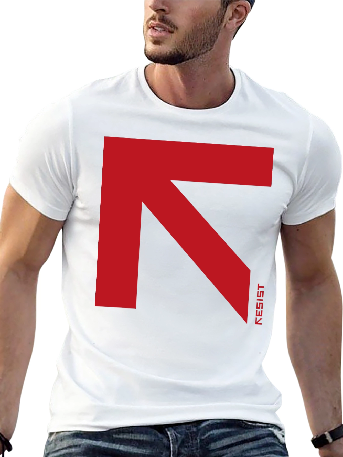 Resist Arrow Graphic Tee - Bold Statement Shirt