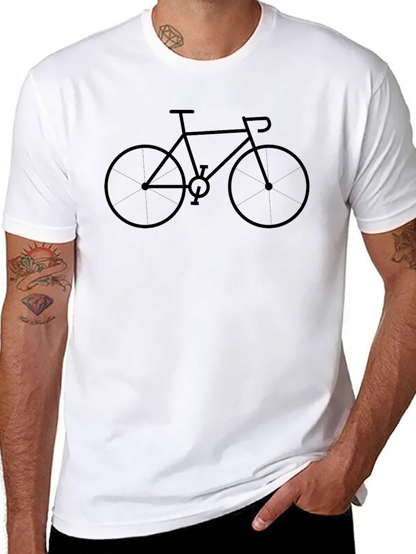 Black Bicycle Graphic T-Shirt
