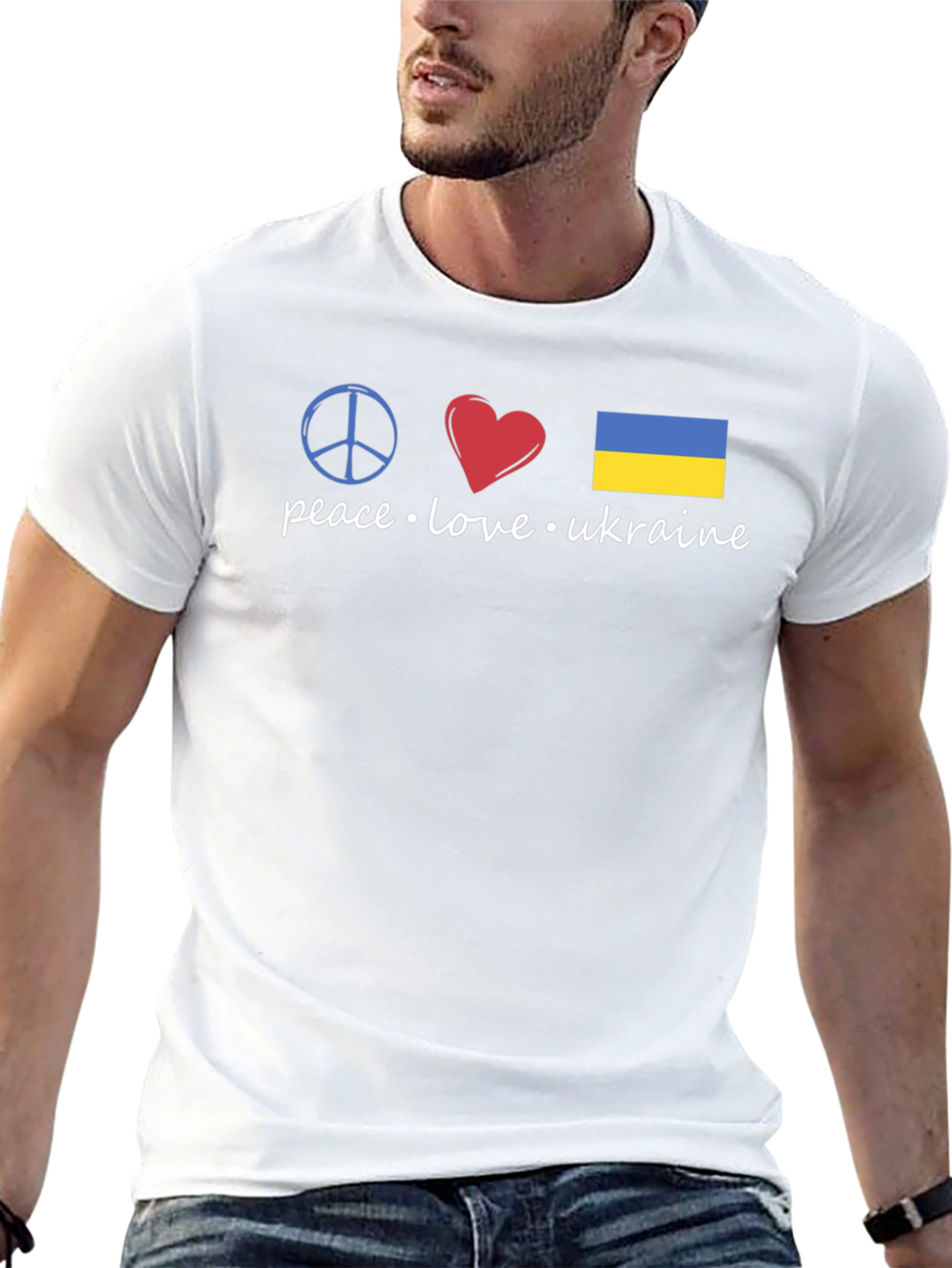 Peace Love Ukraine Graphic T-Shirt - Stylish Support