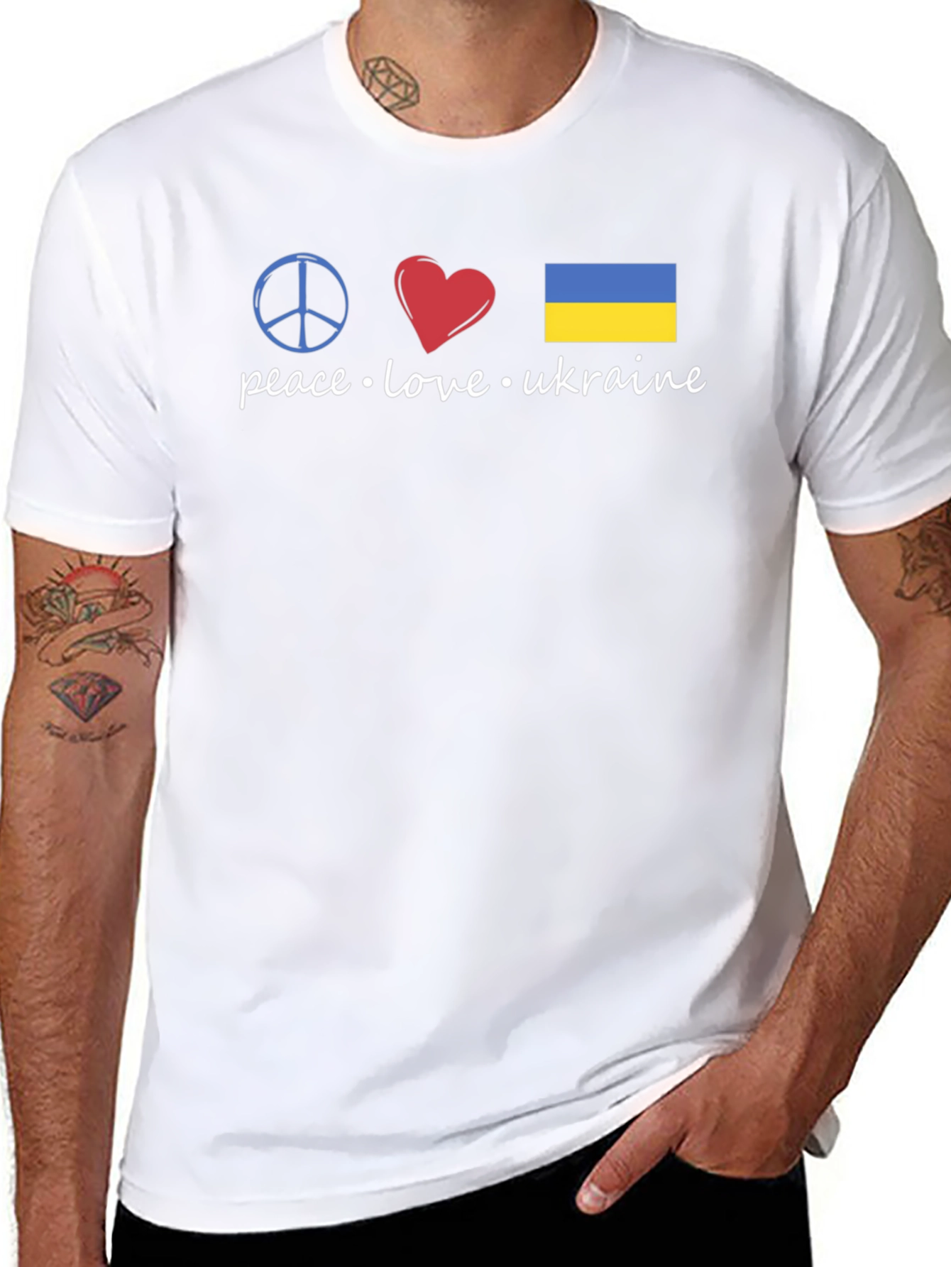 Peace Love Ukraine Graphic T-Shirt - Stylish Support